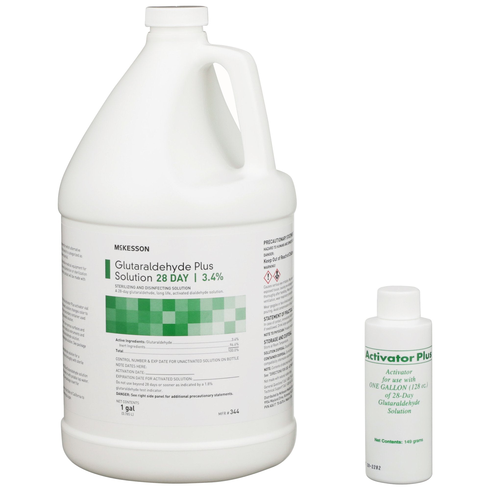 McKesson Brand - Glutaraldehyde High-Level Disinfectant REGIMEN® Activation Required Liquid 1 gal. Jug Reusable [4/CS]