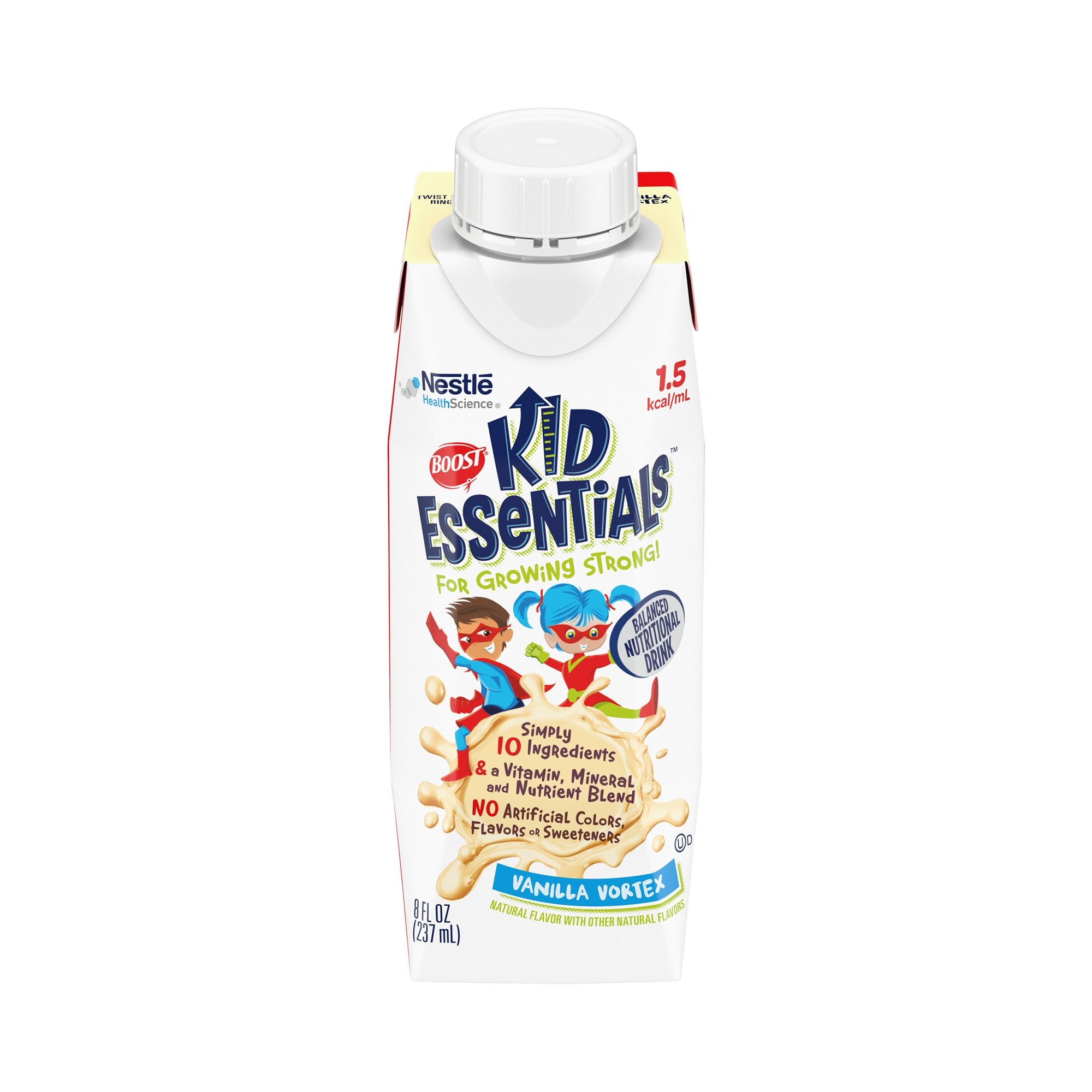 Nestle Healthcare Nutrition - Pediatric Oral Supplement Boost® Kid Essentials™ 1.5 Vanilla Vortex Flavor 8 oz. Carton Liquid Vitamins / Minerals [24/CS]