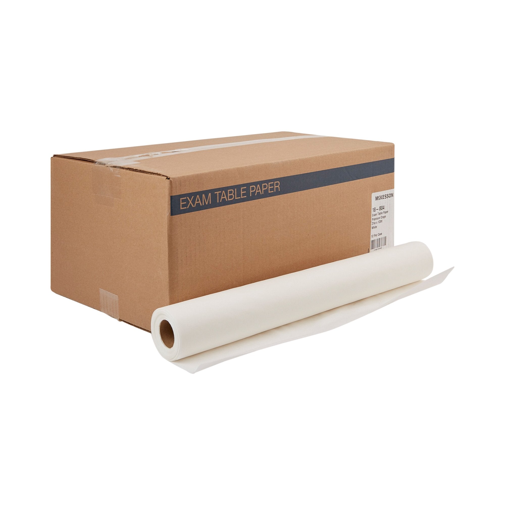 McKesson Brand - Table Paper McKesson 21 Inch Width 125 Foot Length White Crepe [12/CS] (113111_CS)