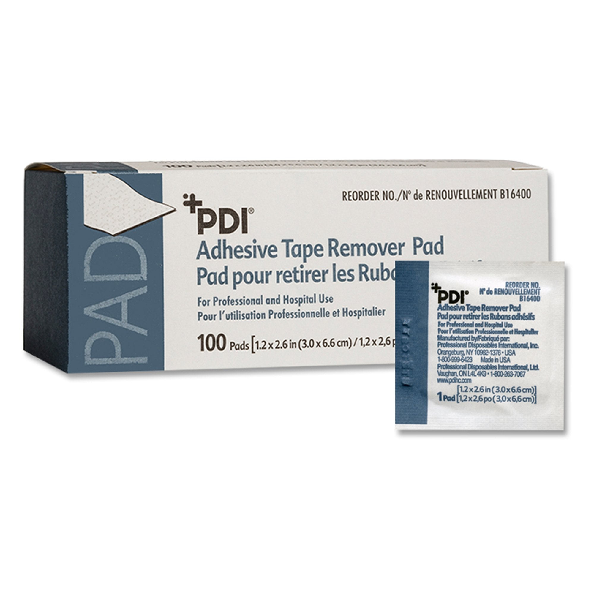 Professional Disposables - Adhesive Remover PDI® Pad 100 per Box [1000/CS]