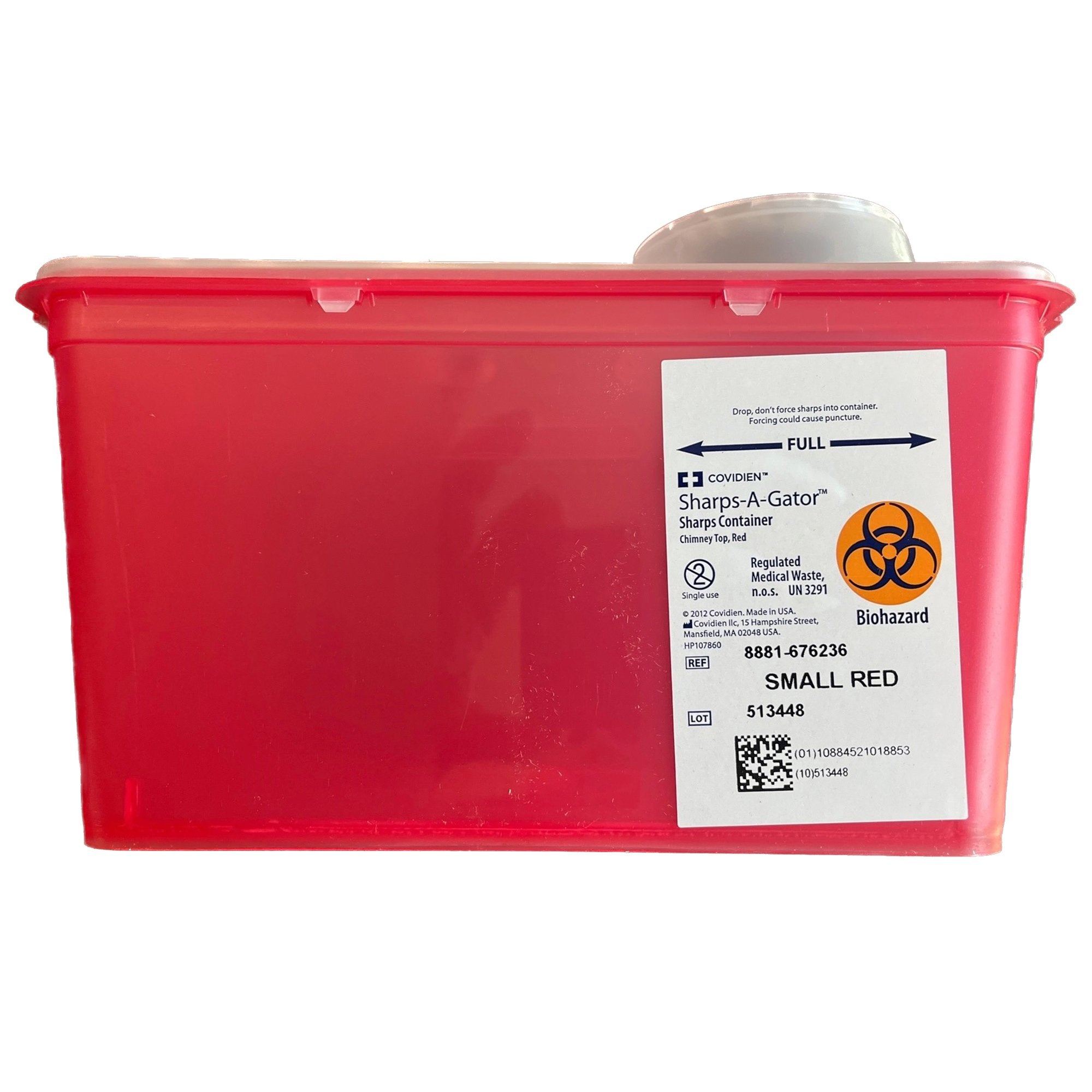 Cardinal - Sharps Container Monoject™ Red Base 7 H X 6-3/4 W X 10-1/2 D Inch Vertical Entry 1 Gallon [40/CS]