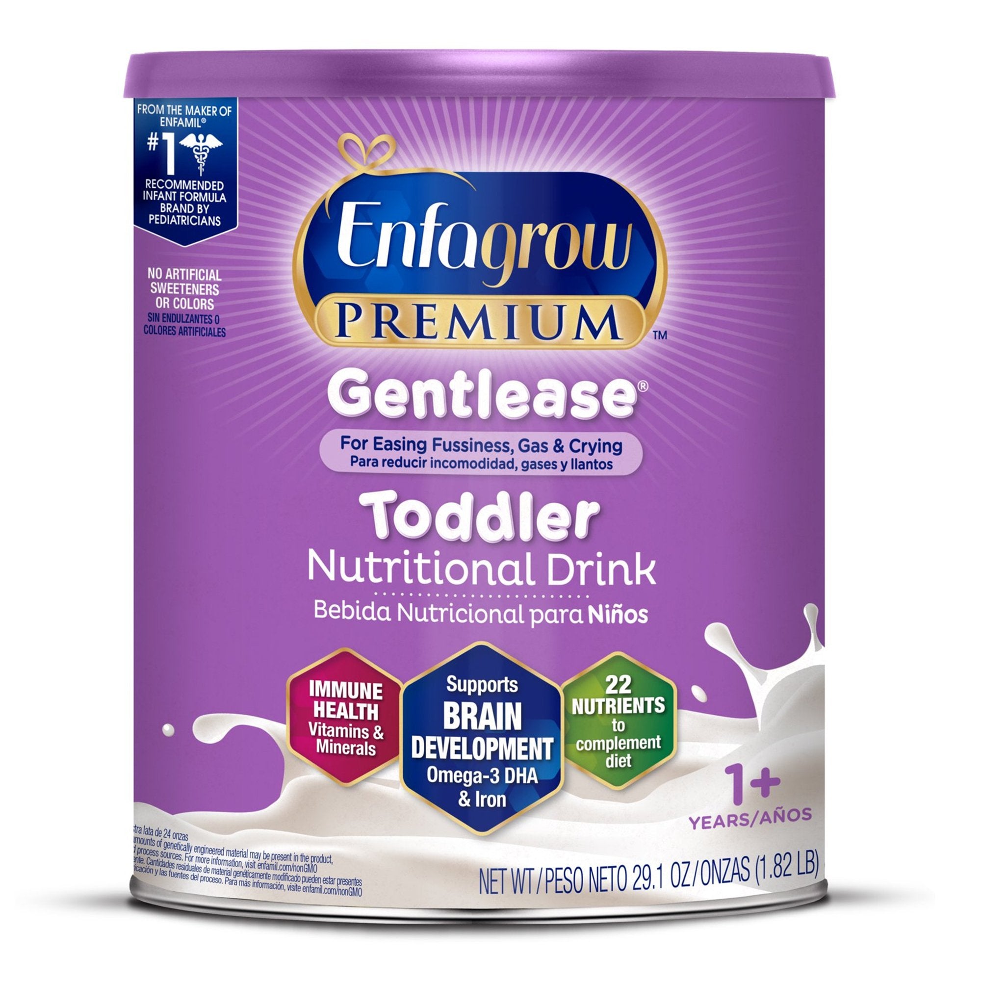 Mead Johnson - Pediatric Oral Supplement Enfagrow®Premium Gentlease® Toddler Unflavored 29.1 oz. Can Powder Calories [4/CS]