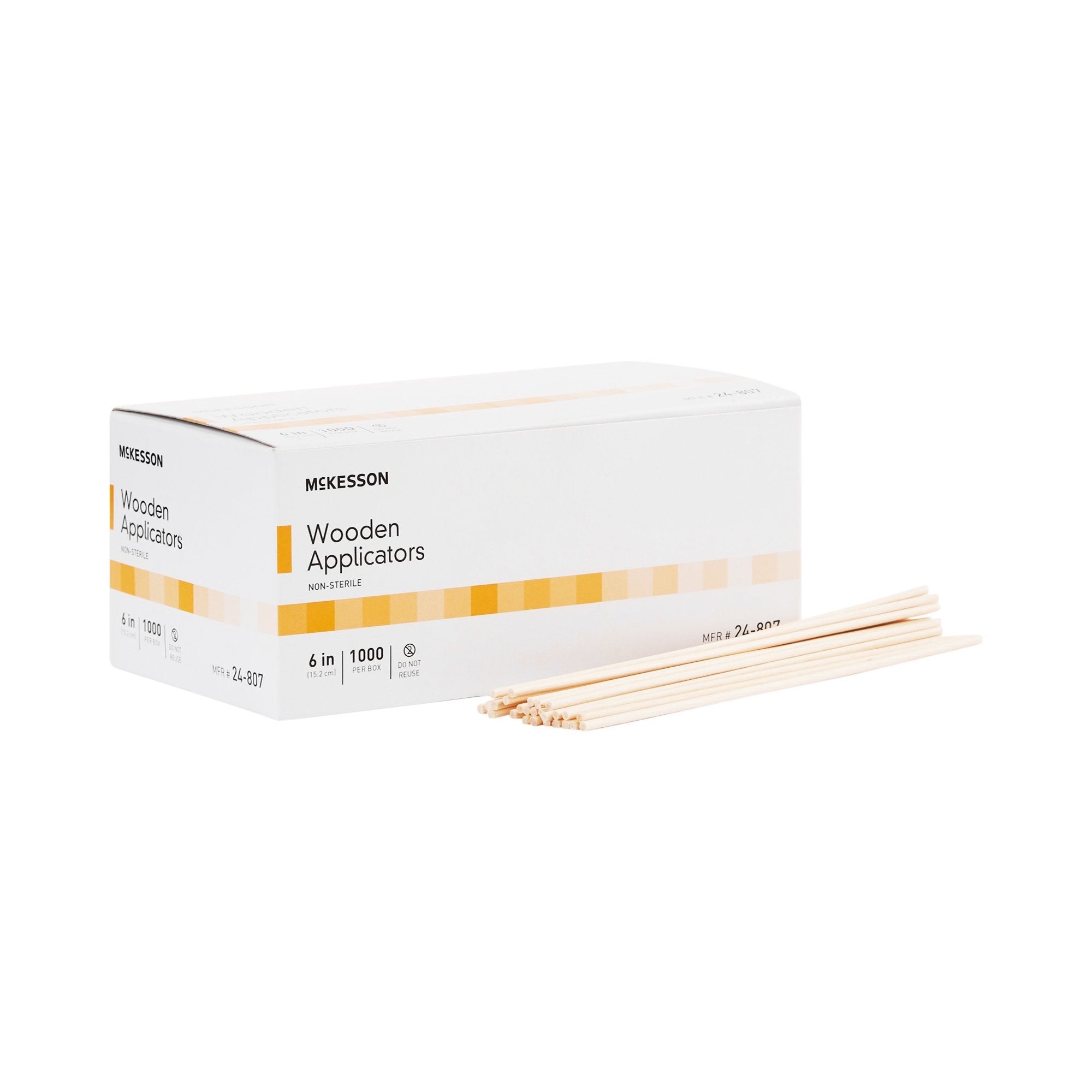 McKesson Brand - Applicator Stick McKesson Without Tip Wood Shaft 6 Inch NonSterile 1000 per Pack [20000/CS]