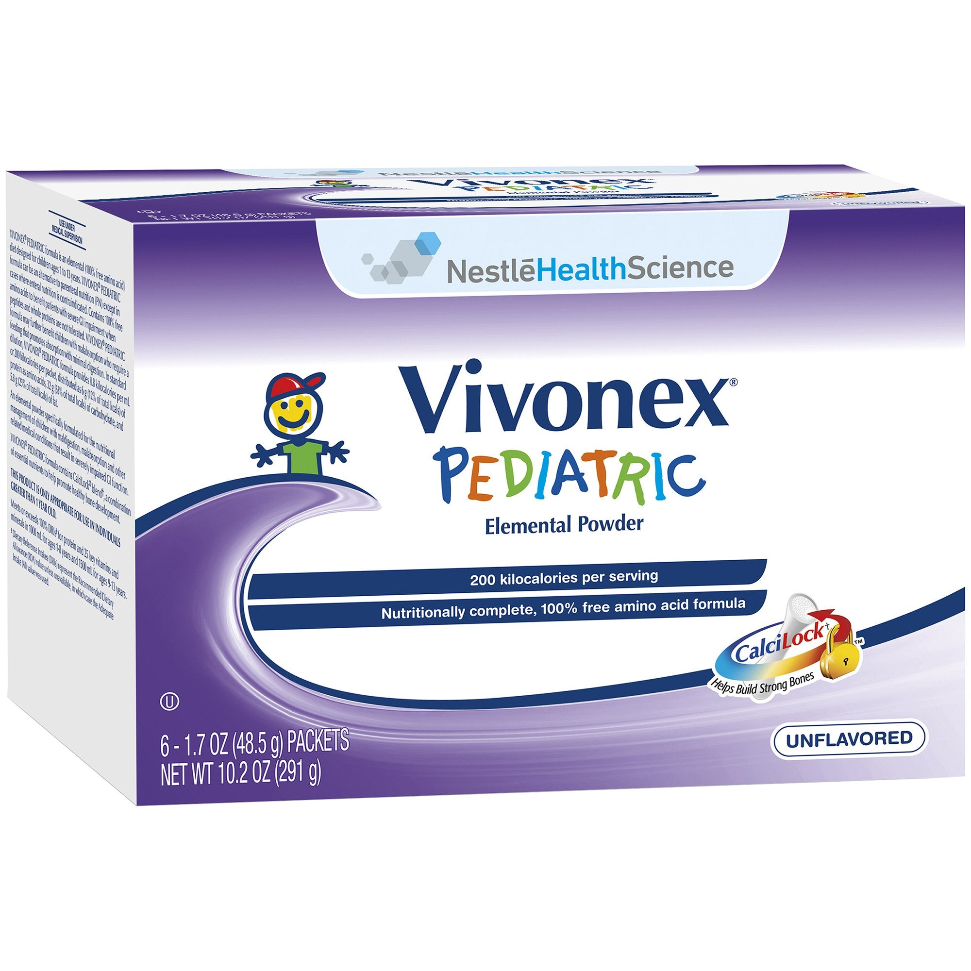 Nestle Healthcare Nutrition - Pediatric Oral Supplement Vivonex® Pediatric Unflavored 1.7 oz. Individual Packet Powder Free Amino Acids Impaired GI Function [36/CS]