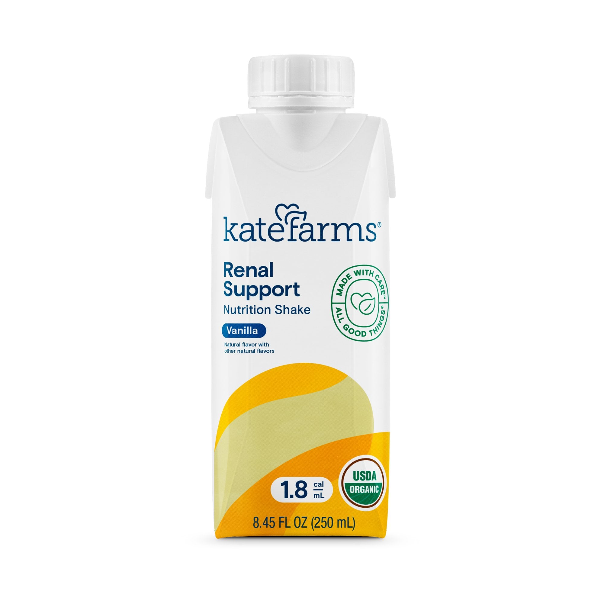 Kate Farms - Oral Supplement Kate Farms Renal Support 1.8 Vanilla Flavor Liquid 8.45 oz. Carton [12/CS]