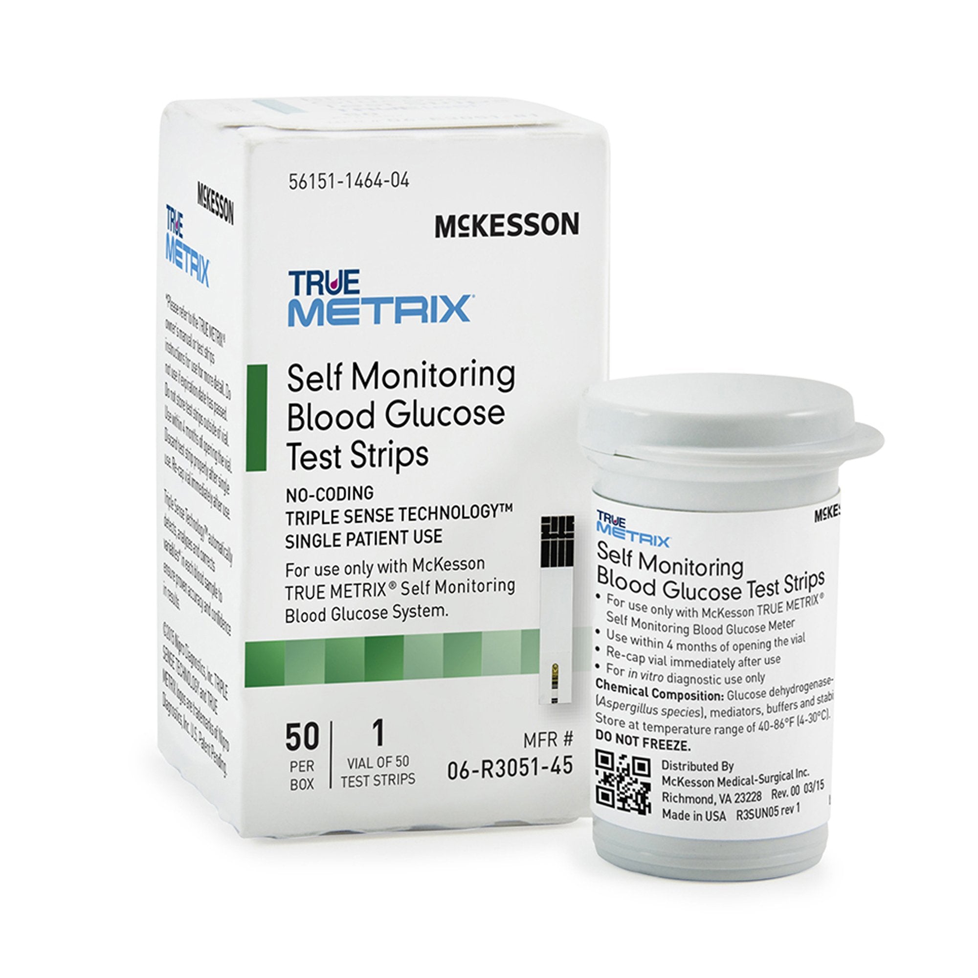 McKesson Brand - Blood Glucose Test Strips McKesson TRUE METRIX® 50 Strips per Pack [1200/CS]