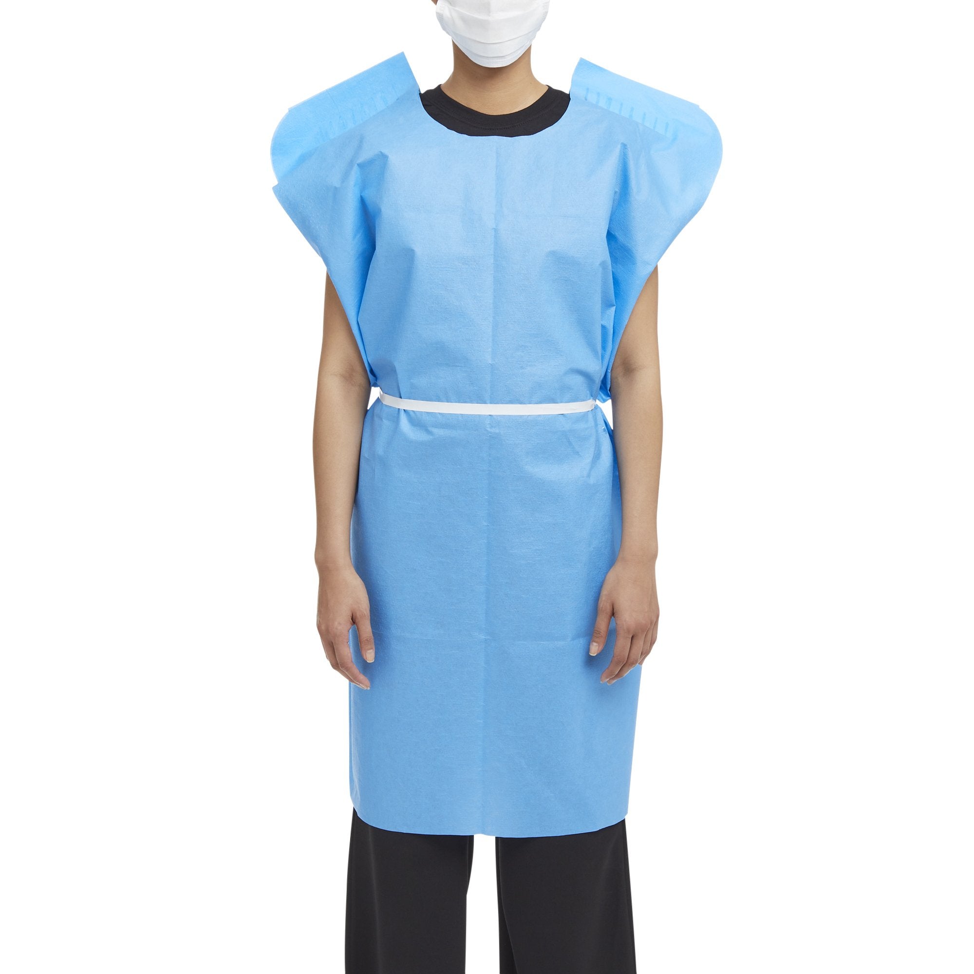 McKesson Brand - Patient Exam Gown McKesson One Size Fits Most Blue Disposable [50/CS] (146460_CS)