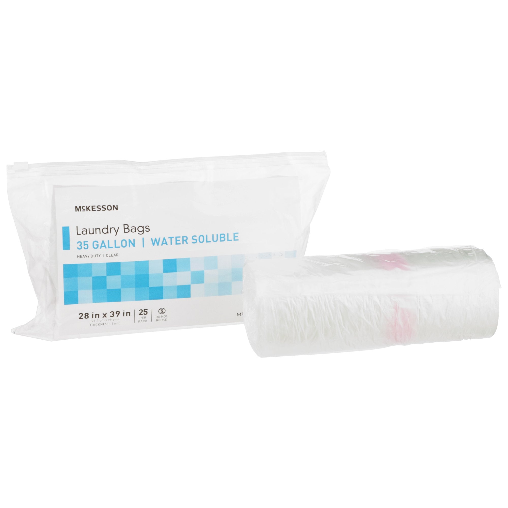 McKesson Brand - Laundry Bag McKesson Water Soluble 30 to 35 gal. Capacity 28 X 39 Inch [100/CS]