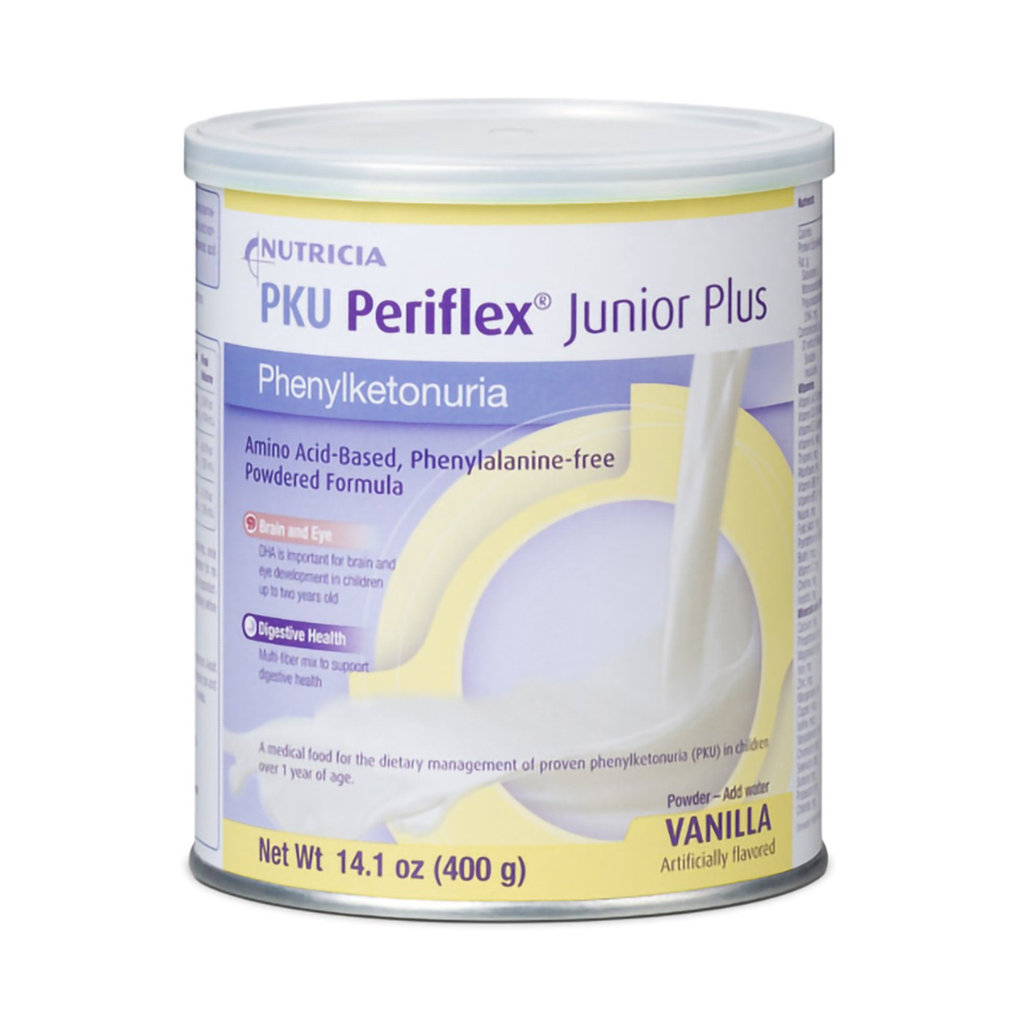 Nutricia North America - Pediatric Oral Supplement PKU Periflex® Junior Plus Vanilla Flavor 14.1 oz. Can Powder Phenylalanine-free Phenylketonuria (PKU) [6/CS]