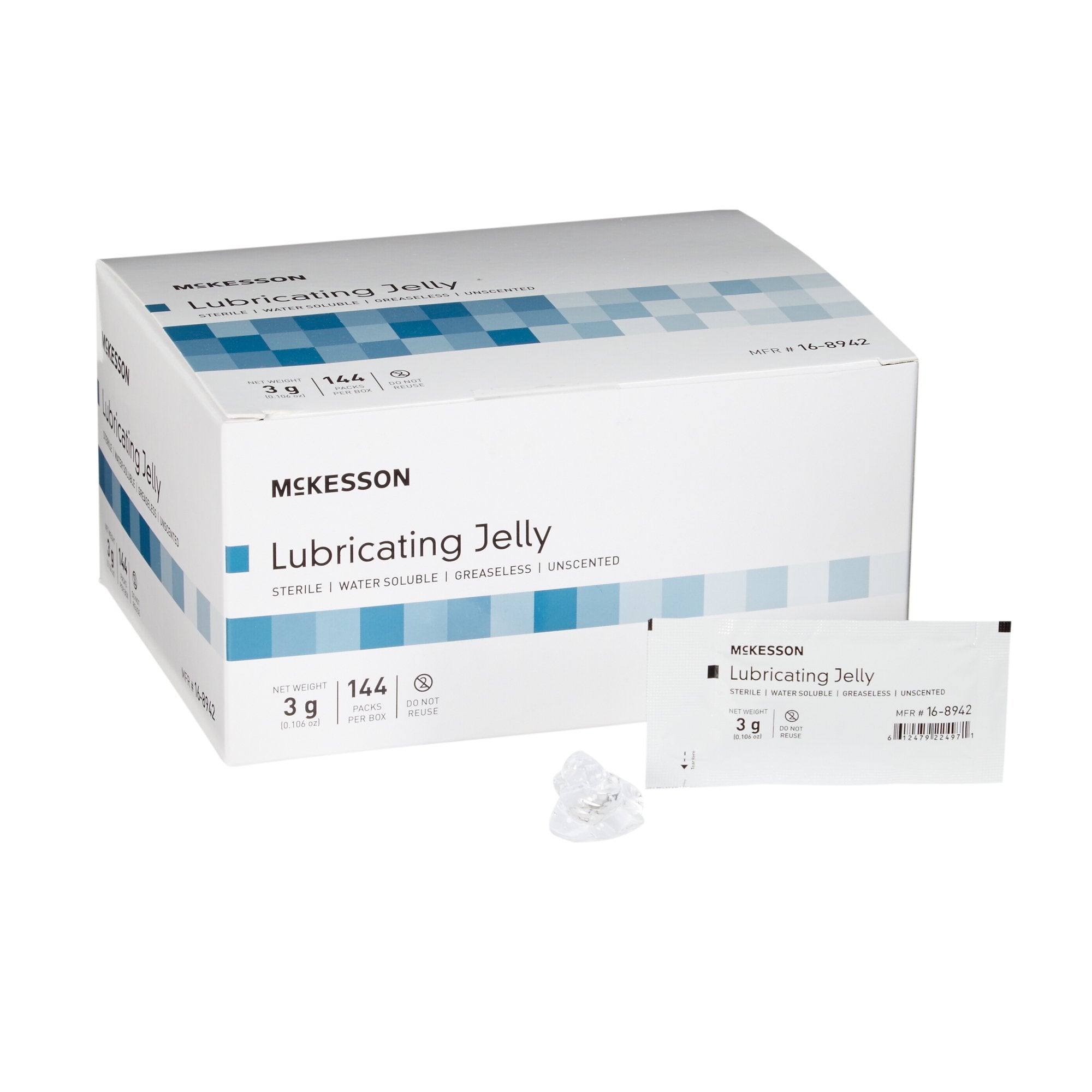 McKesson Brand - Lubricating Jelly McKesson 3 Gram Individual Packet Sterile [864/CS]