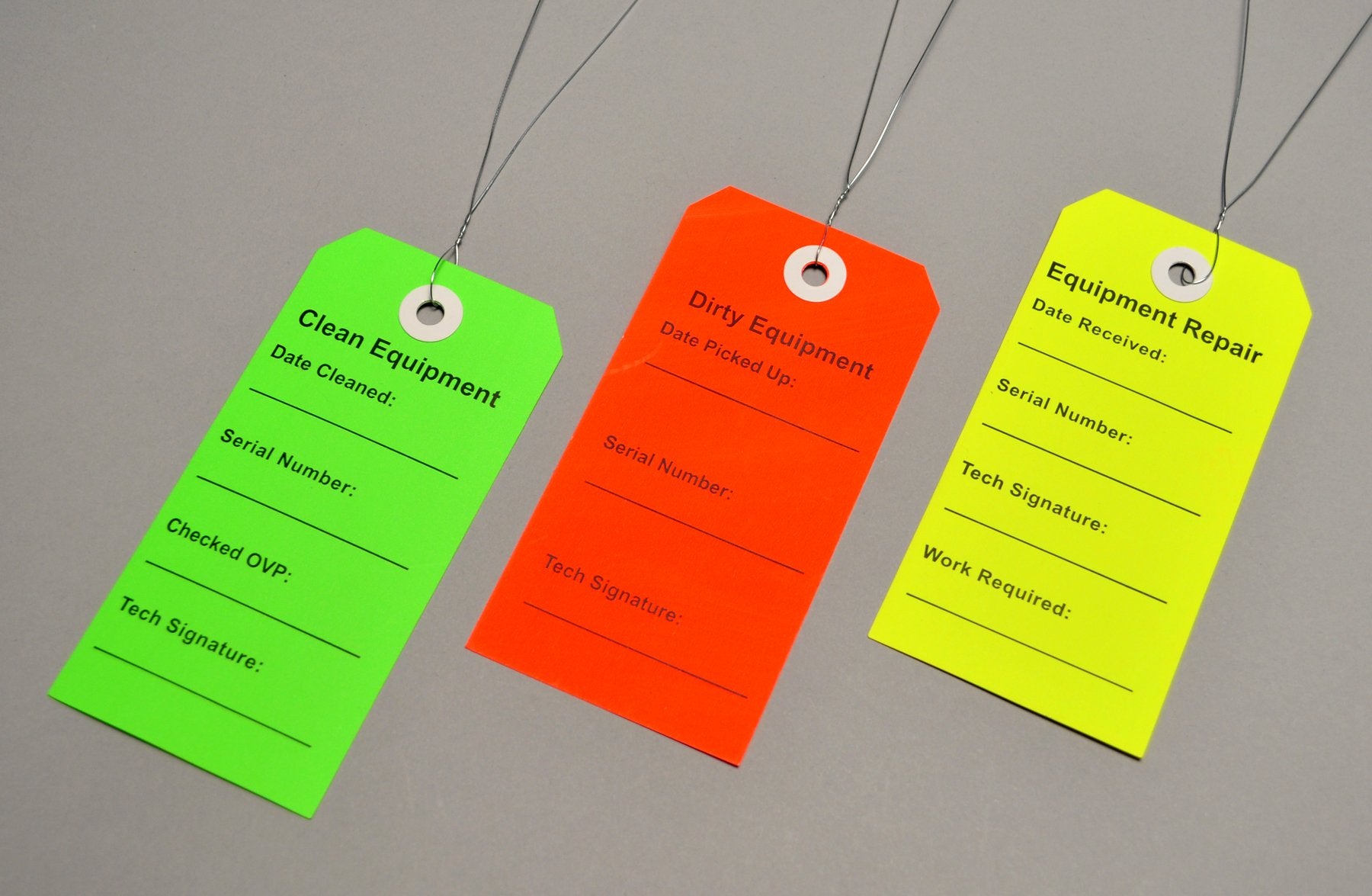 Elkay Plastics - Equipment Tag For DME/HME Equipment Multicolored 2-5/16 X 4-3/4 Inch 2-5/16 X 4-3/4 Inch Card Stock 750 per Case [750/CS]