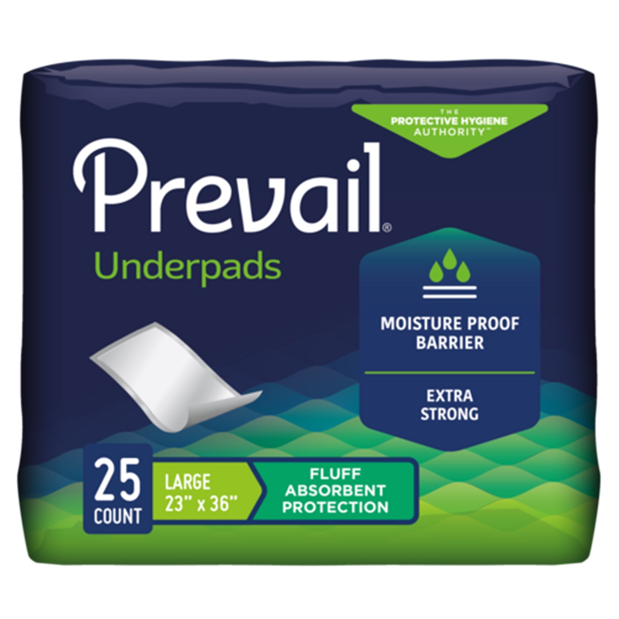 First Quality - Disposable Underpad Prevail® 23 X 36 Inch Fluff Light Absorbency [150/CS]