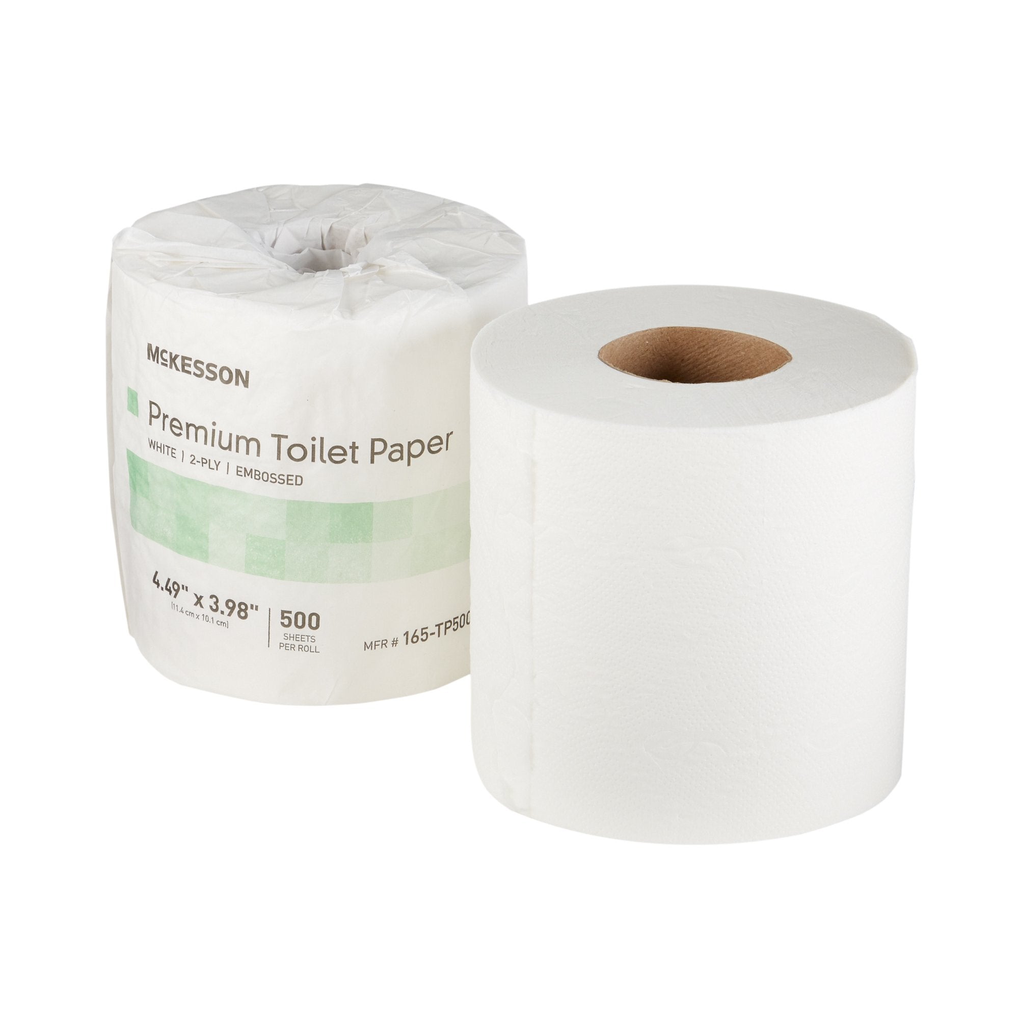 McKesson Brand - Toilet Tissue McKesson Premium White 2-Ply Standard Size Cored Roll 500 Sheets 4 X 4-1/2 Inch [80/CS]