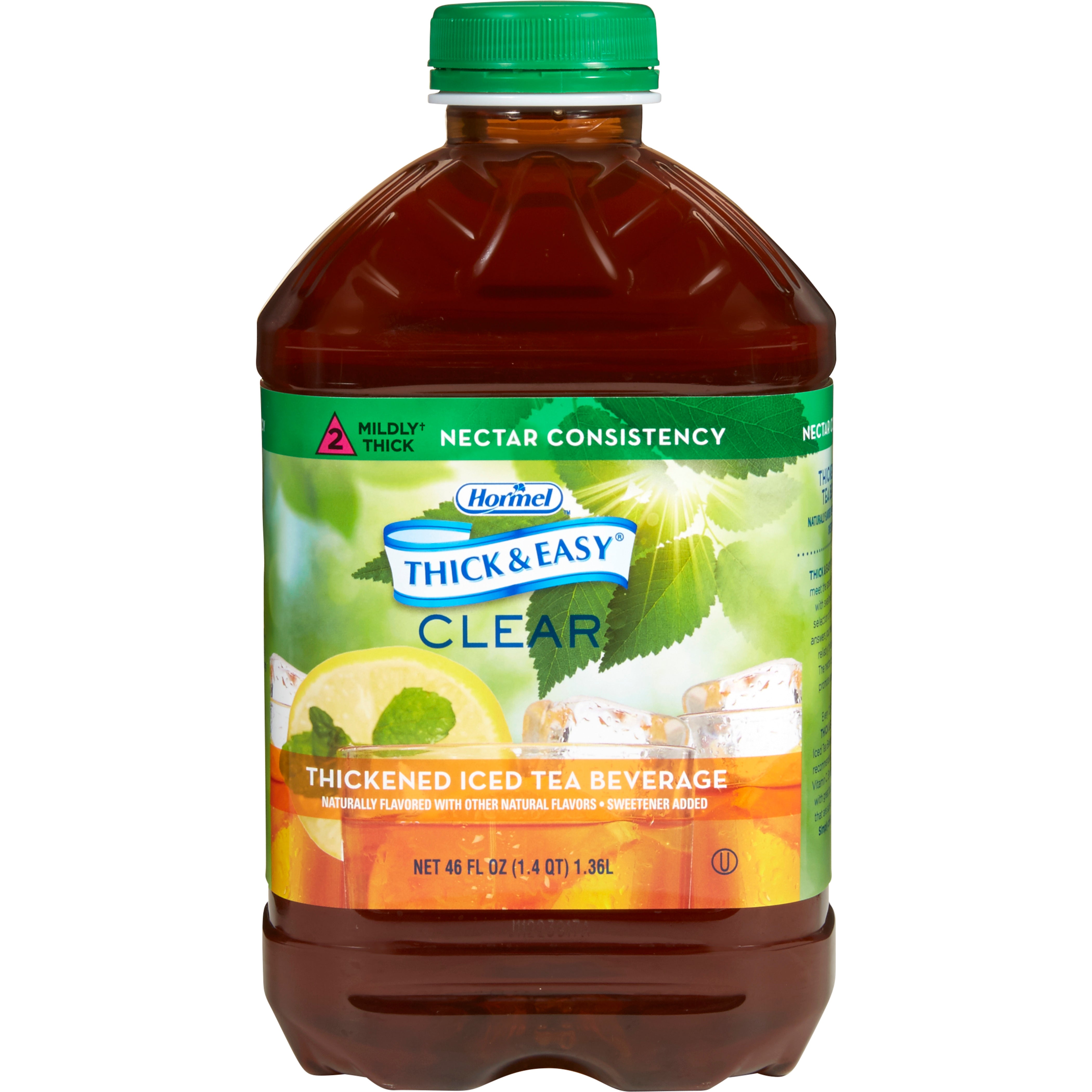 Hormel Food Sales - Thickened Beverage Thick & Easy® 46 oz. Bottle Iced Tea Flavor Liquid IDDSI Level 2 Mildly Thick [6/CS]