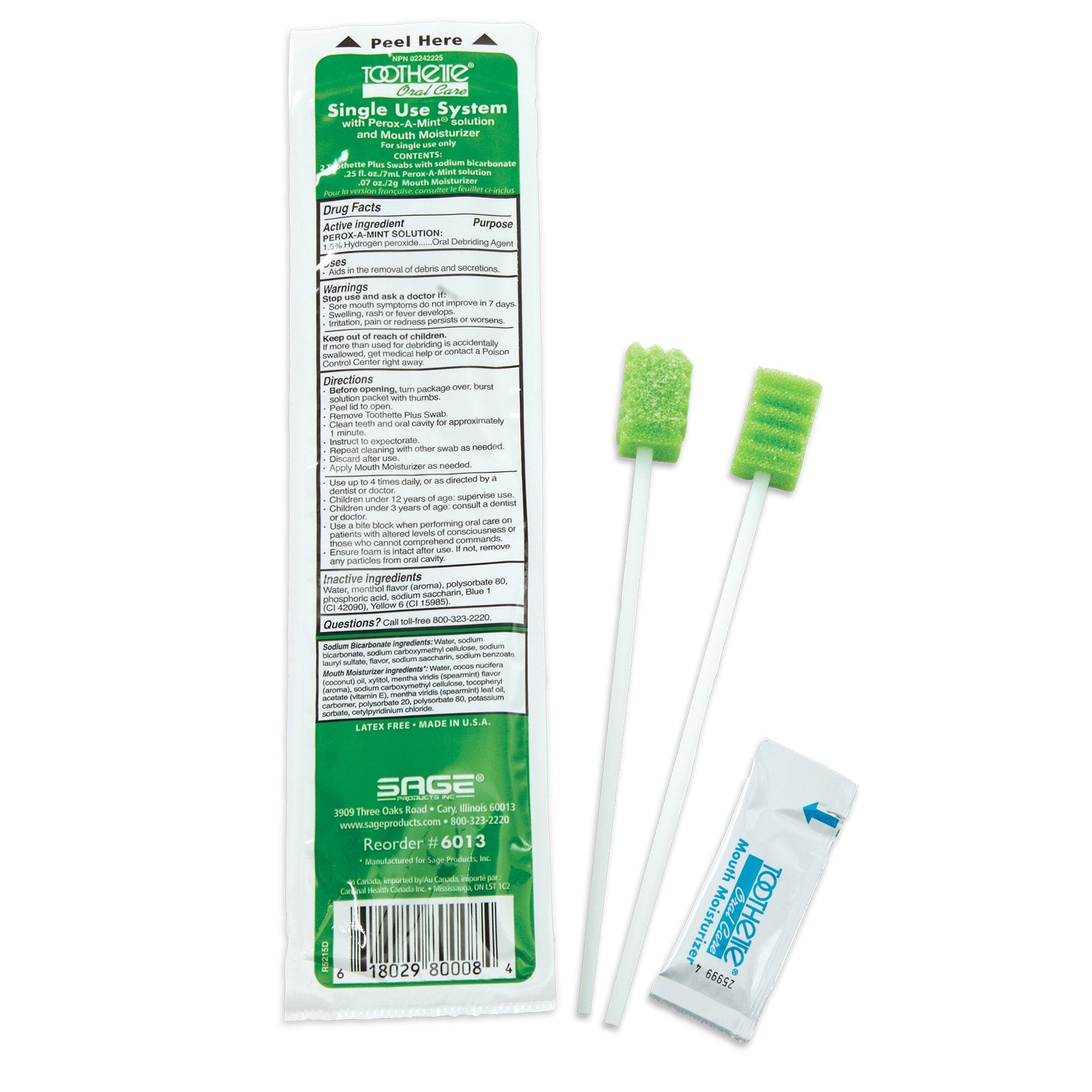 Sage Products - Oral Swab Kit Toothette® NonSterile [100/CS]