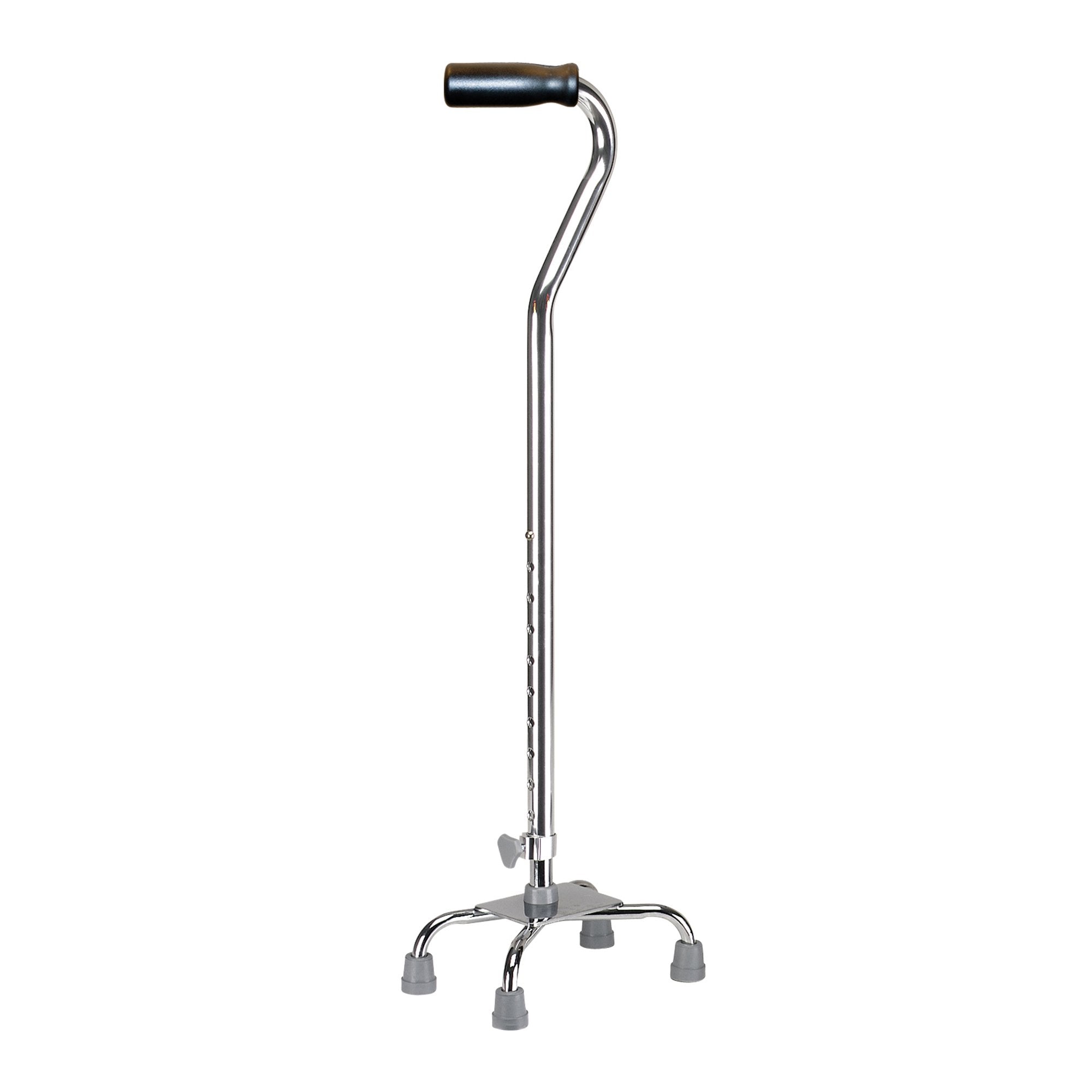 Drive Medical - Small Base Quad Cane drive™ Aluminum 30 to 39 Inch Height Chrome [4/CS]