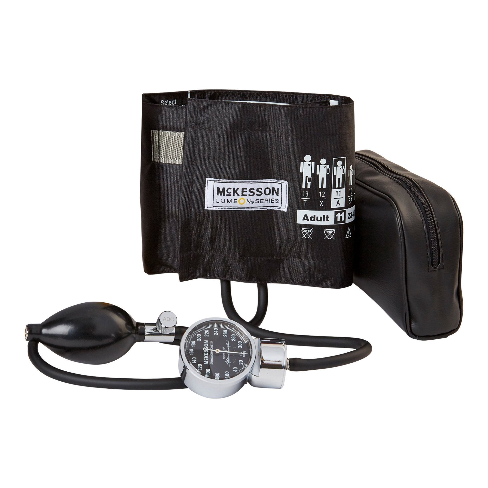 McKesson Brand - Aneroid Sphygmomanometer Unit McKesson LUMEON™ Adult Cuff Nylon Cuff 23 - 40 cm Pocket Aneroid [20/CS] (803183_CS)