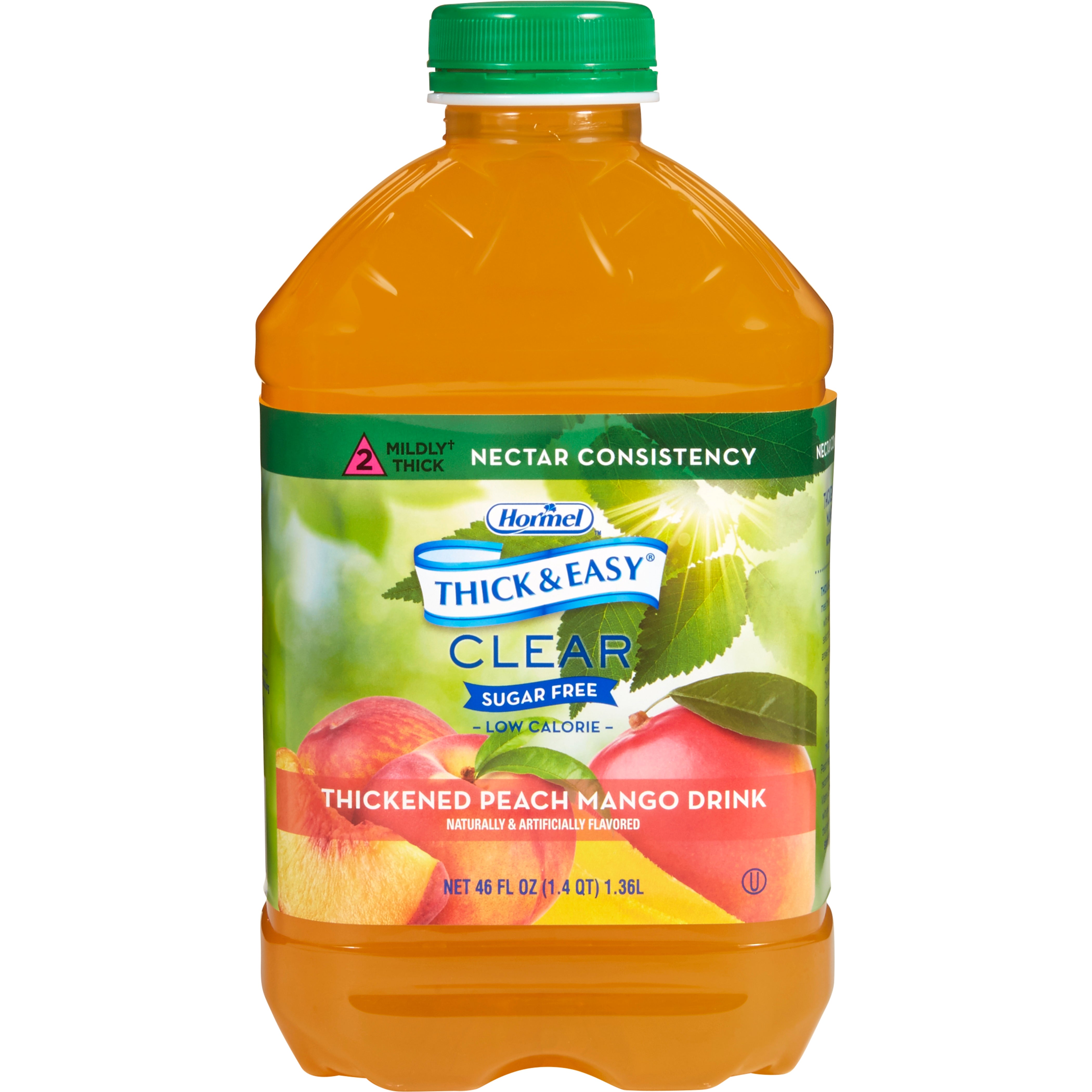 Hormel Food Sales - Thickened Beverage Thick & Easy® Clear 46 oz. Bottle Peach Mango Flavor Liquid IDDSI Level 2 Mildly Thick [6/CS]