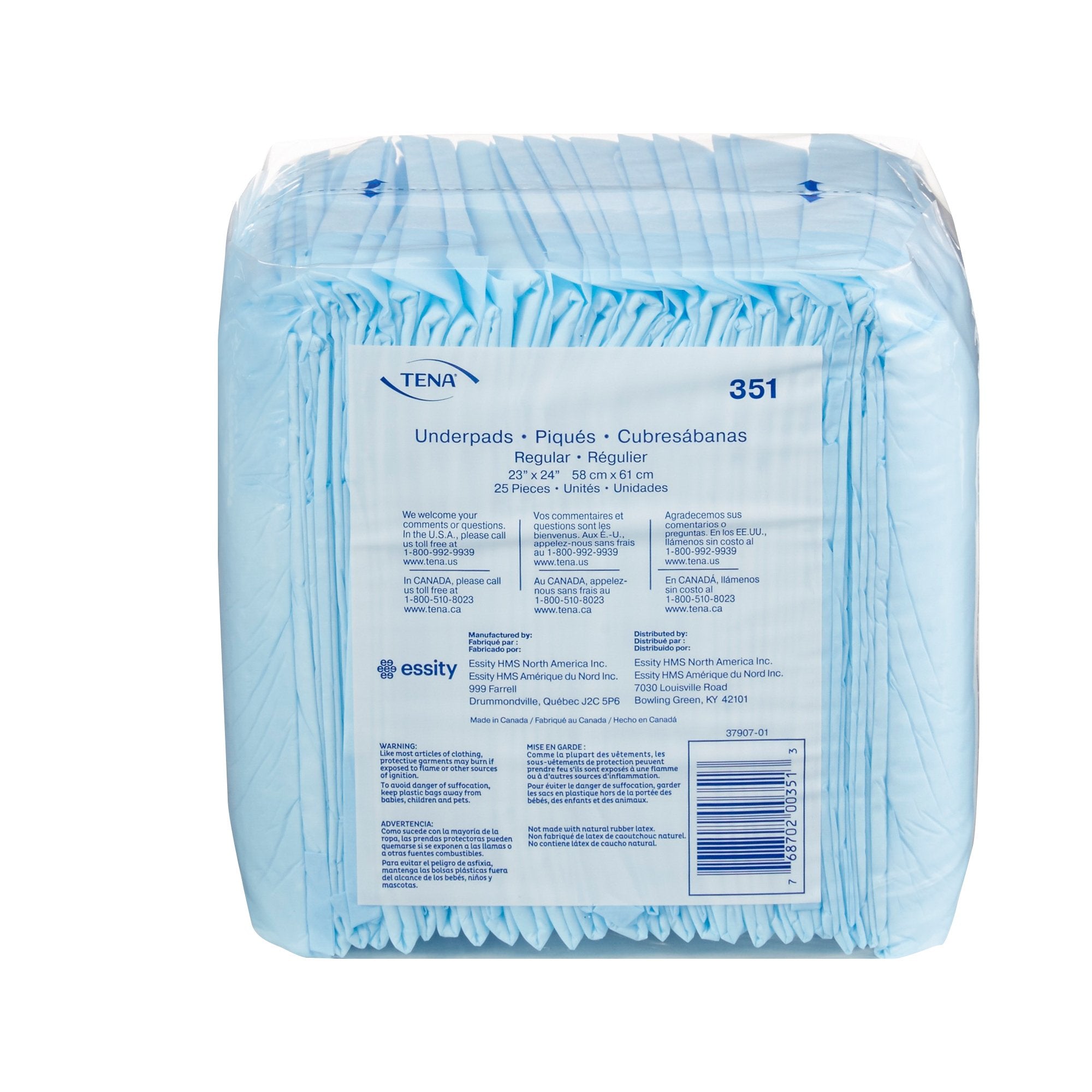 Essity HMS North America Inc - Disposable Underpad TENA® Regular 23 X 24 Inch Fluff Light Absorbency [200/CS]