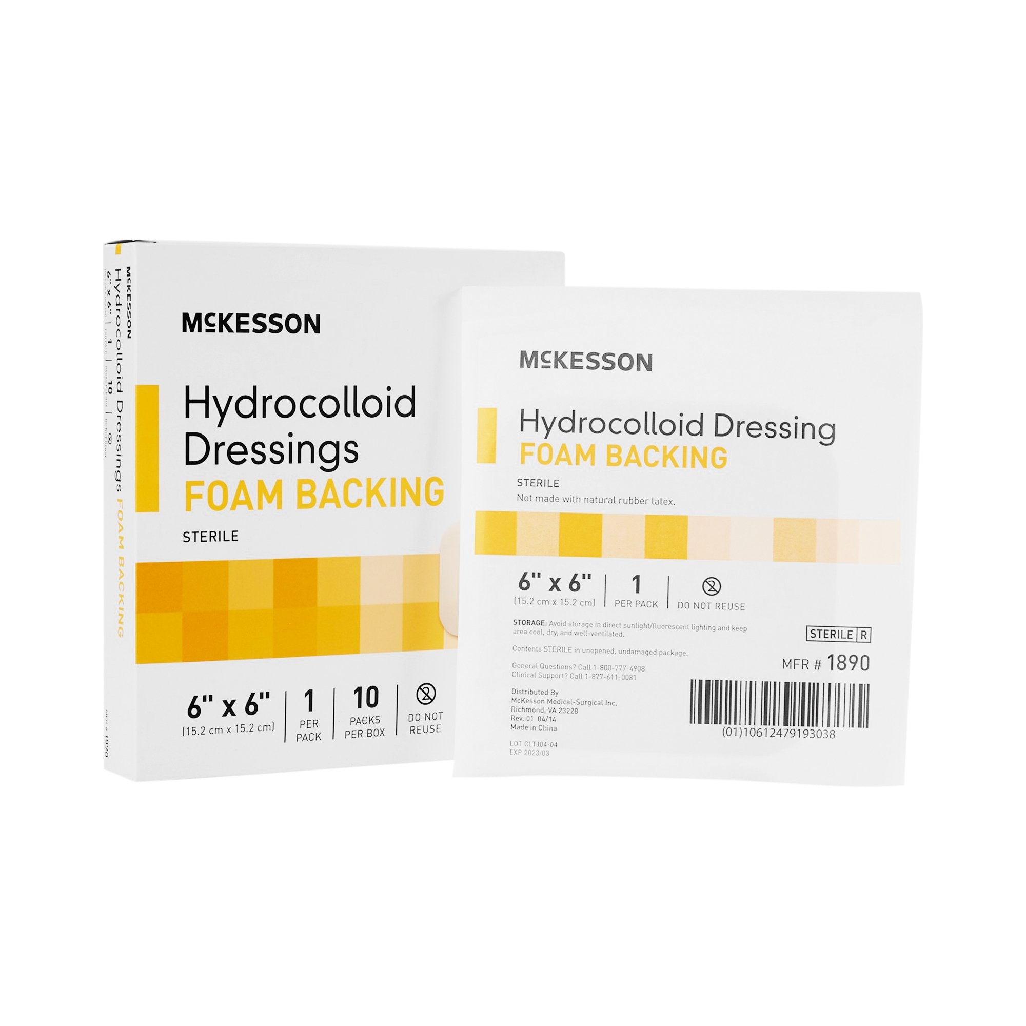 McKesson Brand - Hydrocolloid Dressing McKesson 6 X 6 Inch Square [100/CS]