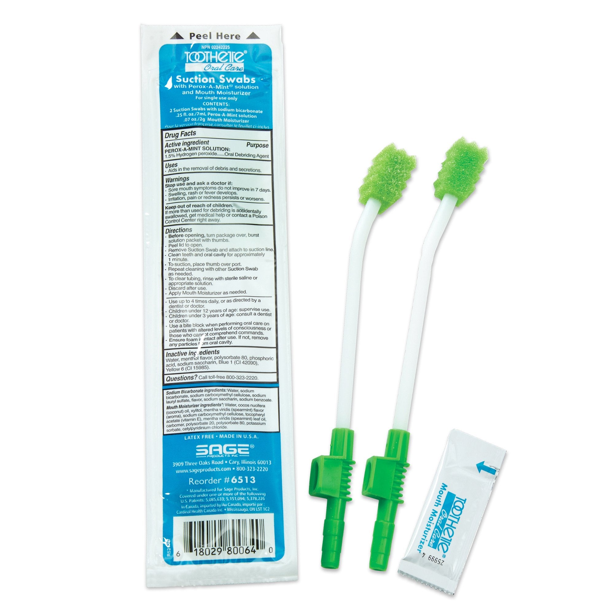 Sage Products - Suction Swab Kit Toothette® NonSterile [100/CS]