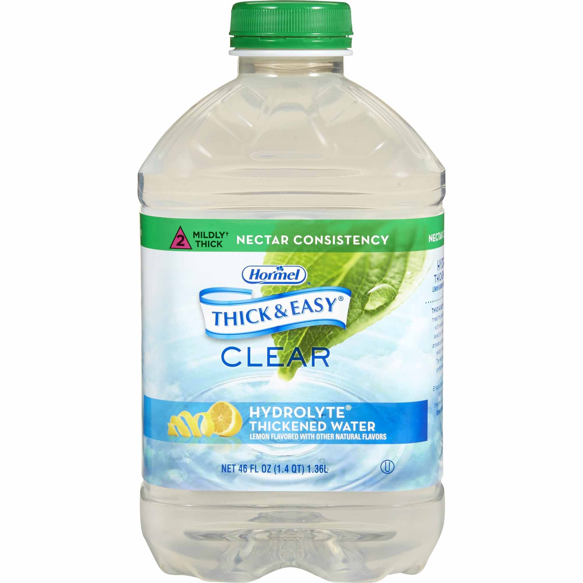 Hormel Food Sales - Thickened Water Thick & Easy® Hydrolyte® 46 oz. Bottle Lemon Flavor Liquid IDDSI Level 2 Mildly Thick [6/CS]