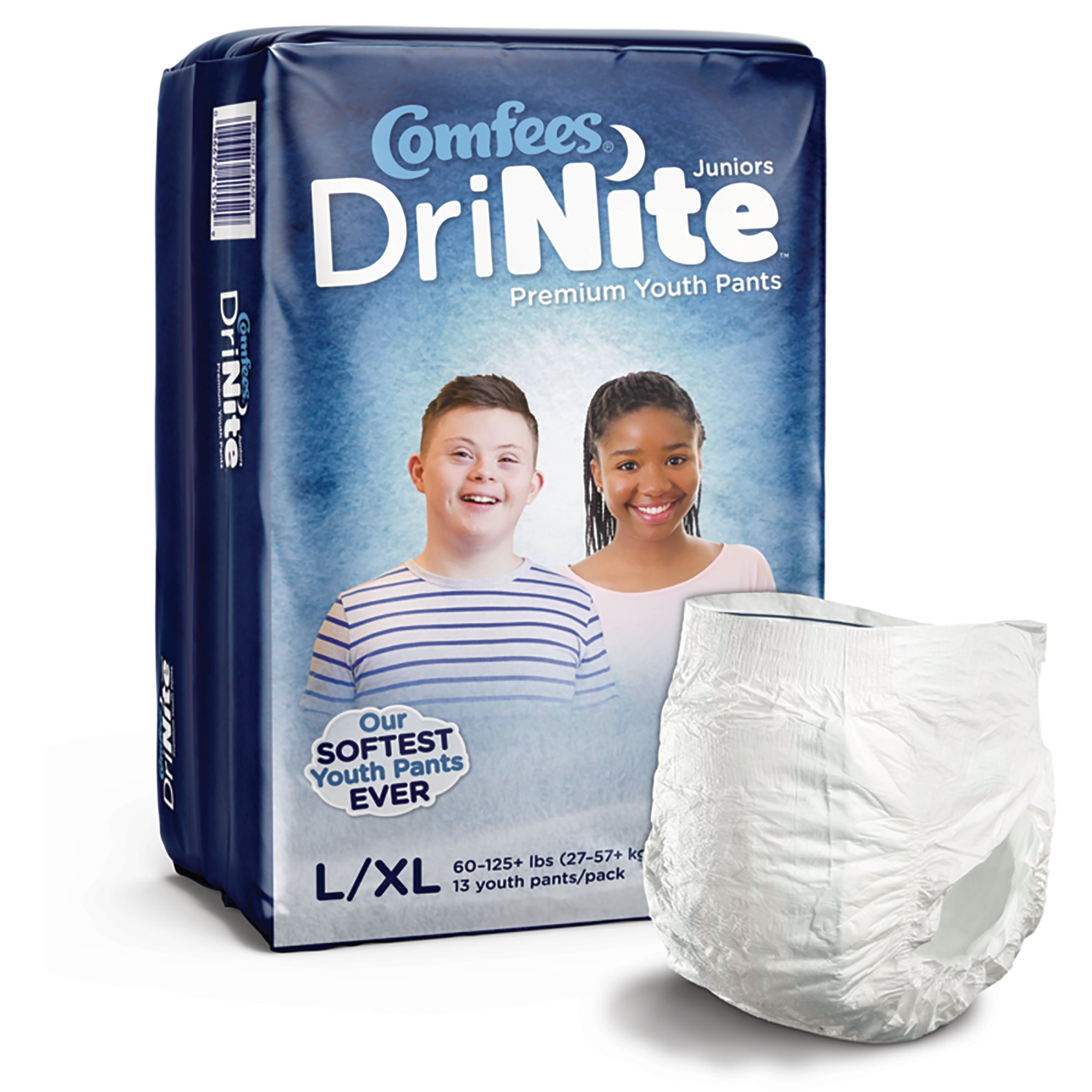 Attends Healthcare Products - Unisex Youth Absorbent Underwear Comfees® DriNite® Juniors Pull On with Tear Away Seams Large / X-Large Disposable Heavy Absorbency [52/CS]