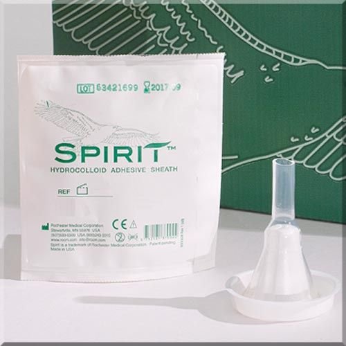 Bard - Male External Catheter Spirit™1 Self-Adhesive Seal Hydrocolloid Silicone Intermediate [100/CS]