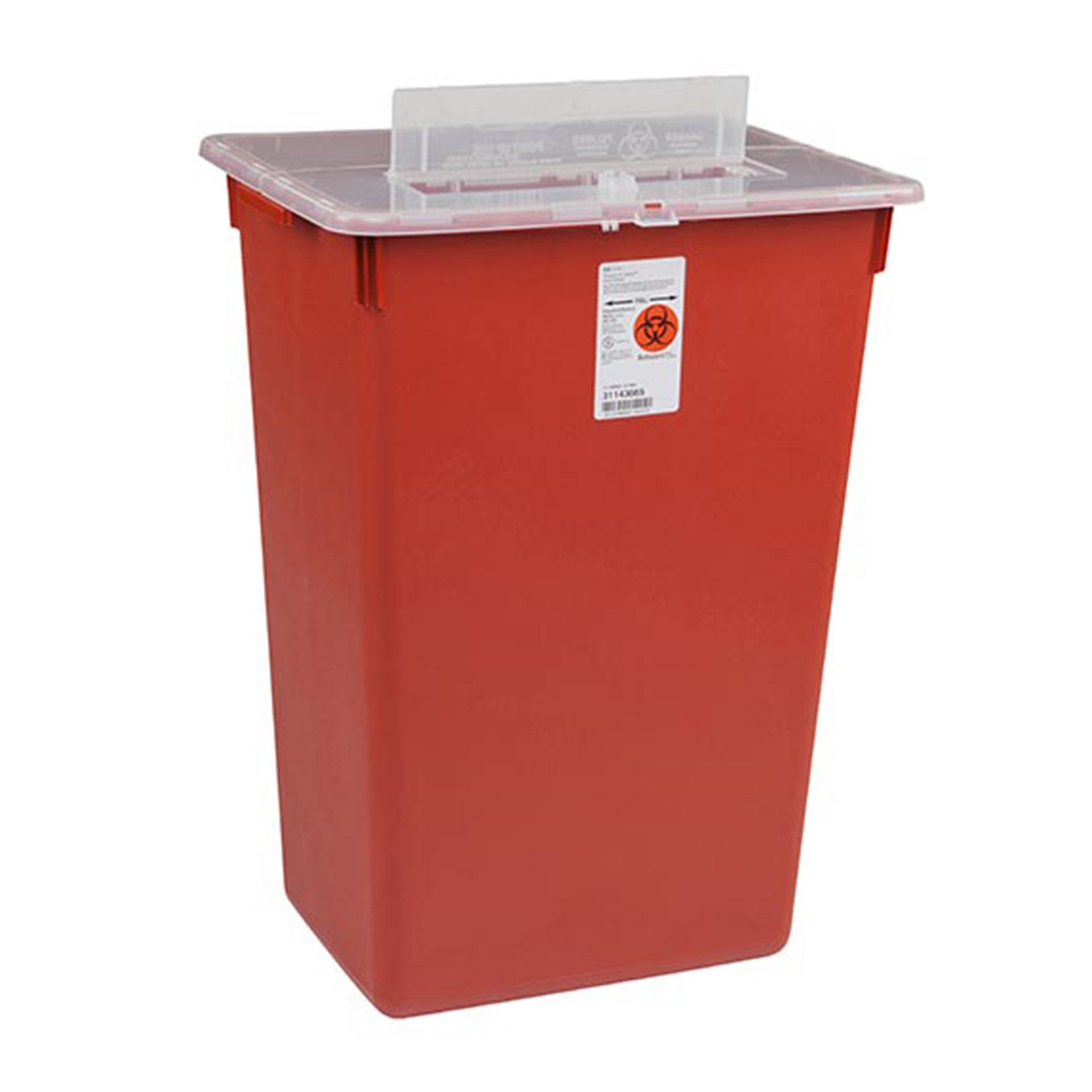 Cardinal - Sharps Container Sharps-A-Gator™ Red Base 15-1/2 H X 21-1/2 W X 12 D Inch Horizontal Entry 10 Gallon [6/CS]