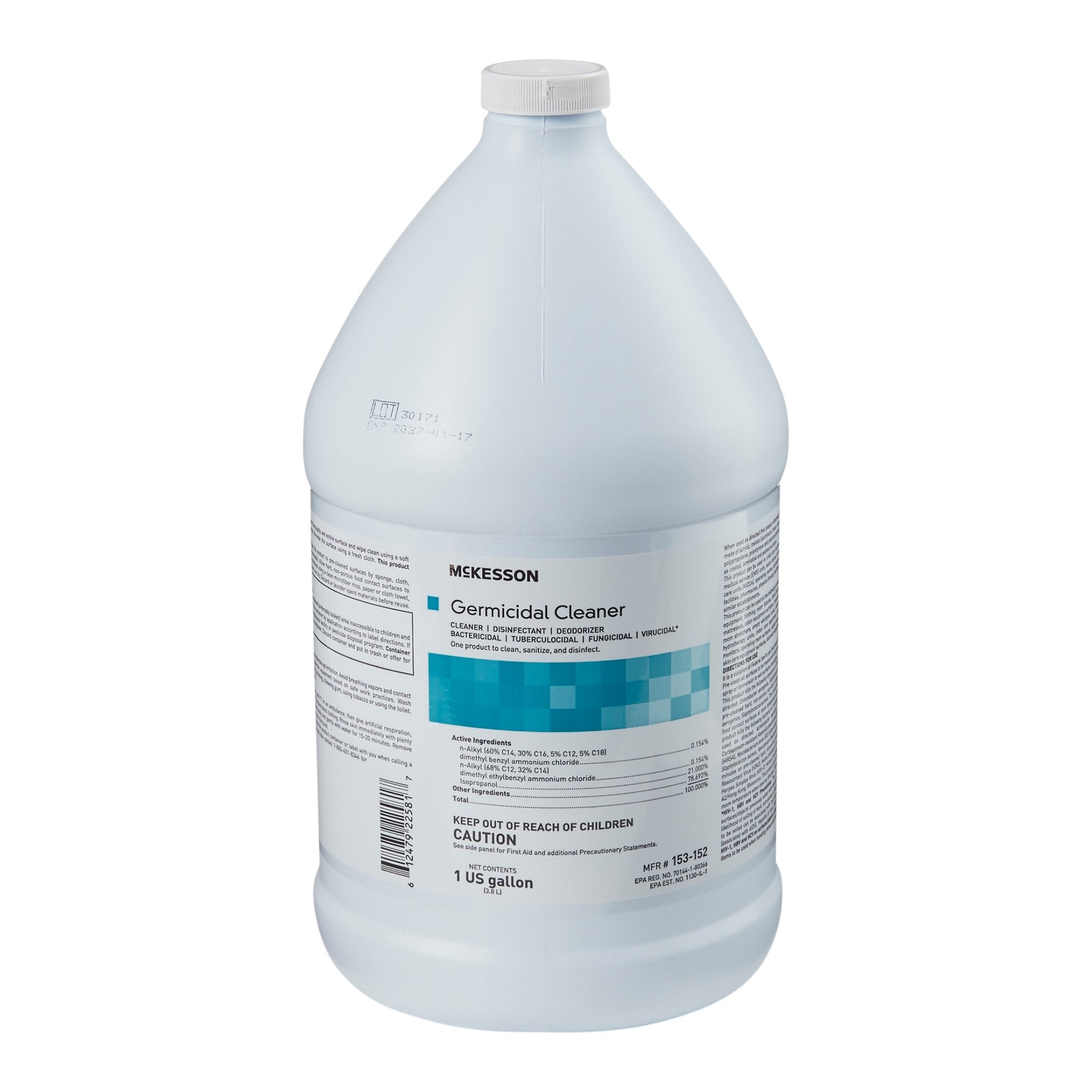 McKesson Brand - McKesson Surface Disinfectant Cleaner Alcohol Based Manual Pour Liquid 1 gal. Jug Alcohol Scent NonSterile [4/CS]