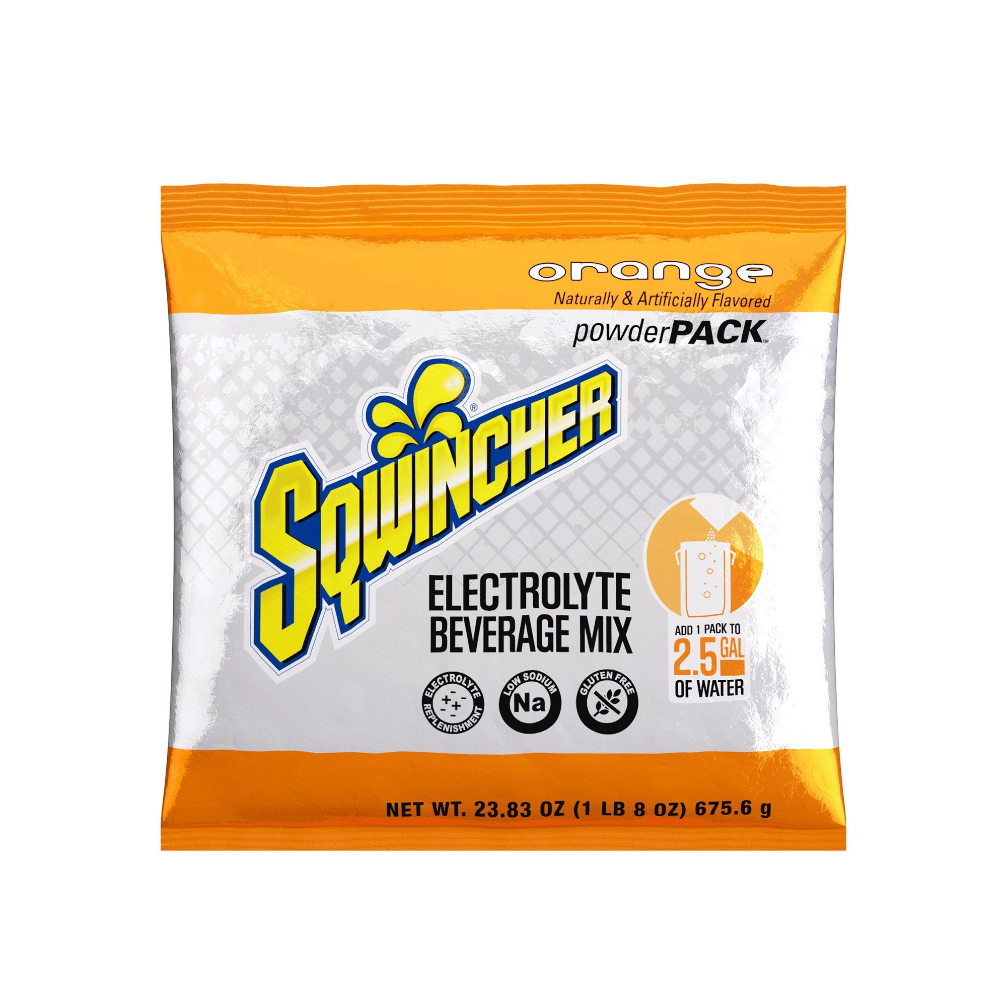 Kent Precision Foods - Oral Electrolyte Solution Sqwincher® Powder Pack® Orange Flavor 23.83 oz. Electrolyte [32/CS]