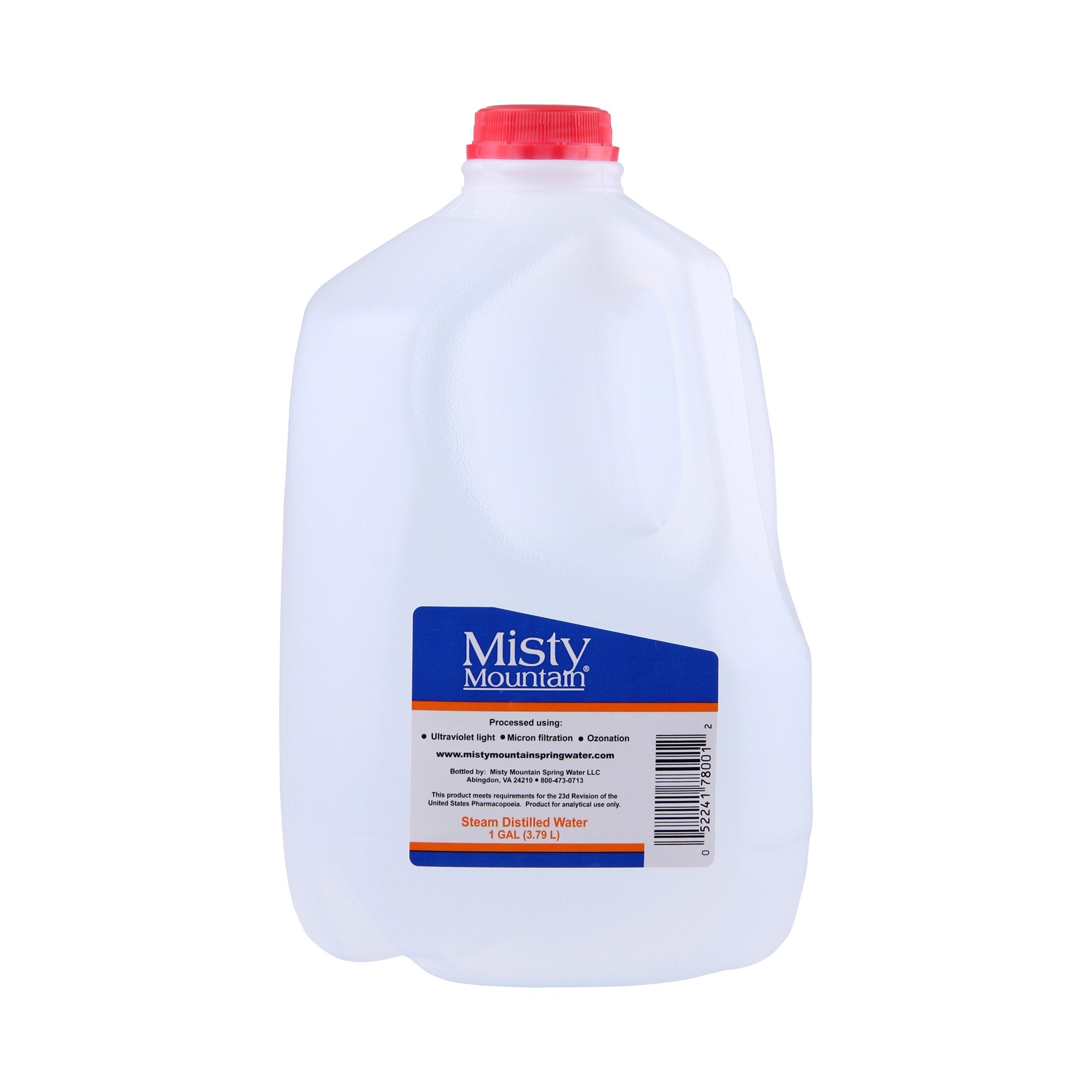 Misty Mountain Water - Distilled Water Misty Mountain® Plastic Container 1 gal. [1/CS]