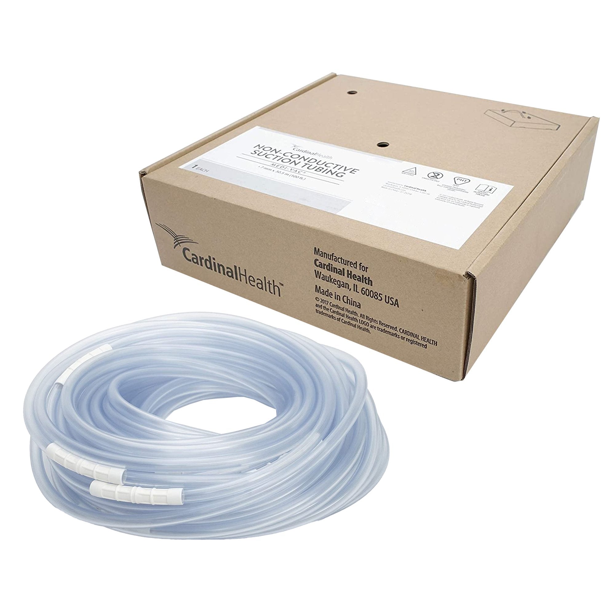 Cardinal - Bulk Suction Tubing Medi-Vac® Clear 1/4 Inch I.D. 100 Foot Length Non-Conductive Plastic NonSterile [100/CS]