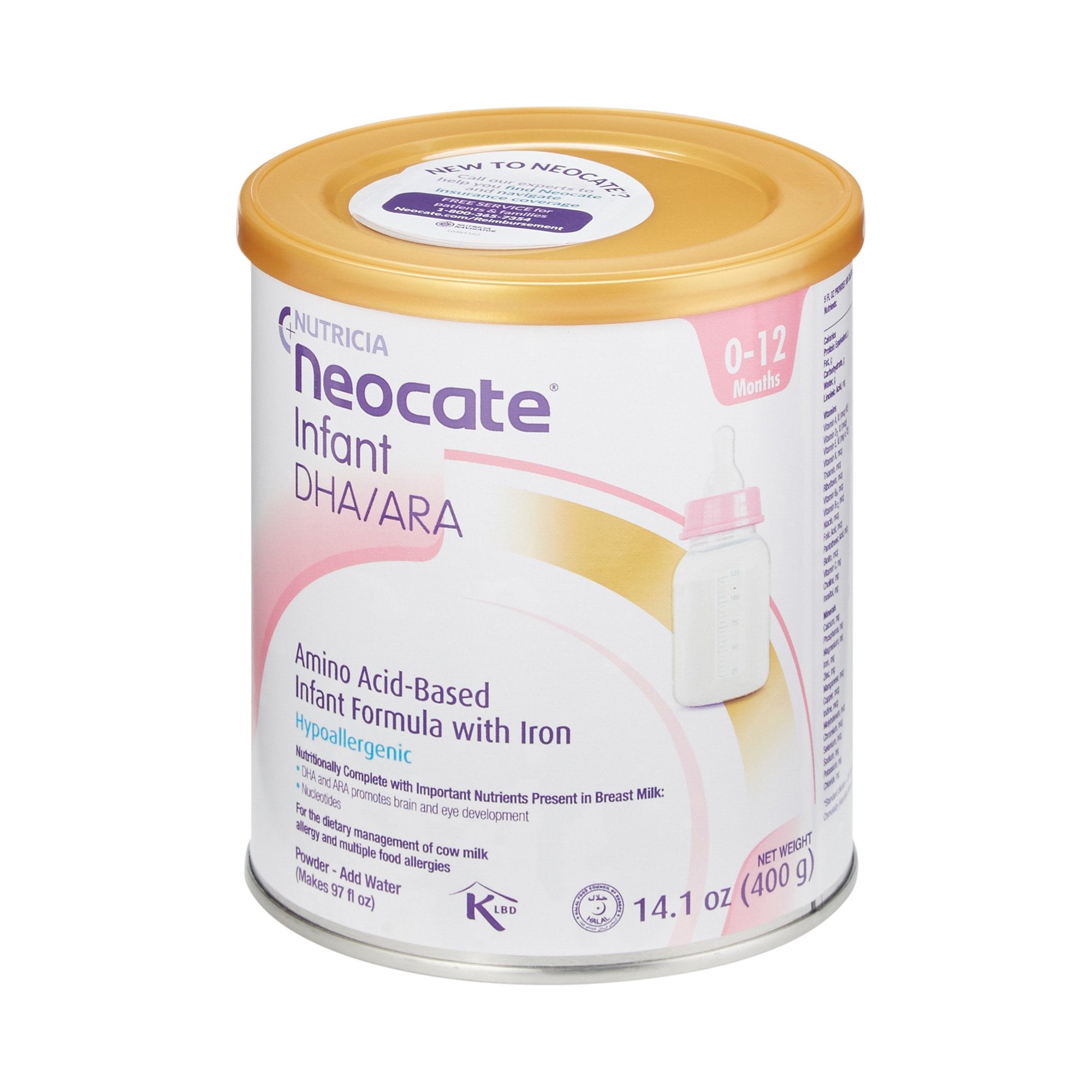 Nutricia North America - Infant Formula Neocate® DHA & ARA Unflavored 14.1 oz. Can Powder Food Allergies [4/CS]