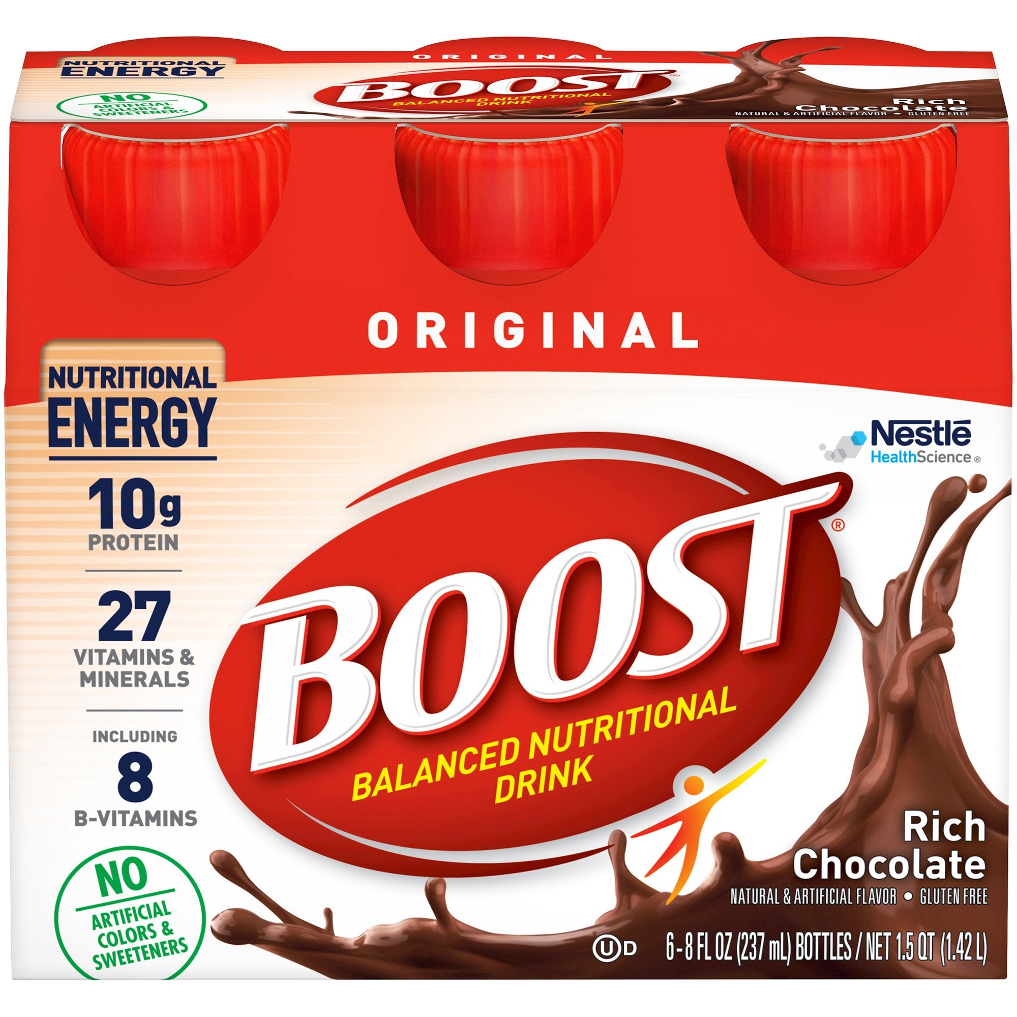 Nestle Healthcare Nutrition - Oral Supplement Boost® Original Rich Chocolate Flavor Liquid 8 oz. Bottle [24/CS] (1107869_CS)