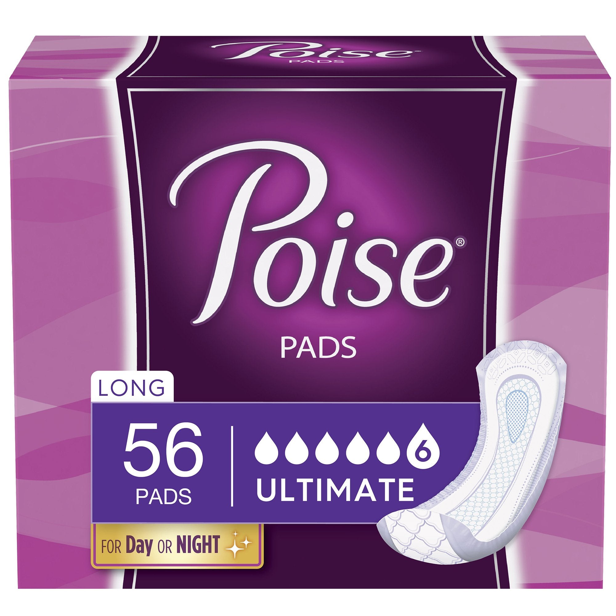 Kimberly Clark - Bladder Control Pad Poise® Ultimate 15.9 Inch Length Heavy Absorbency Sodium Polyacrylate Core One Size Fits Most [56/CS]