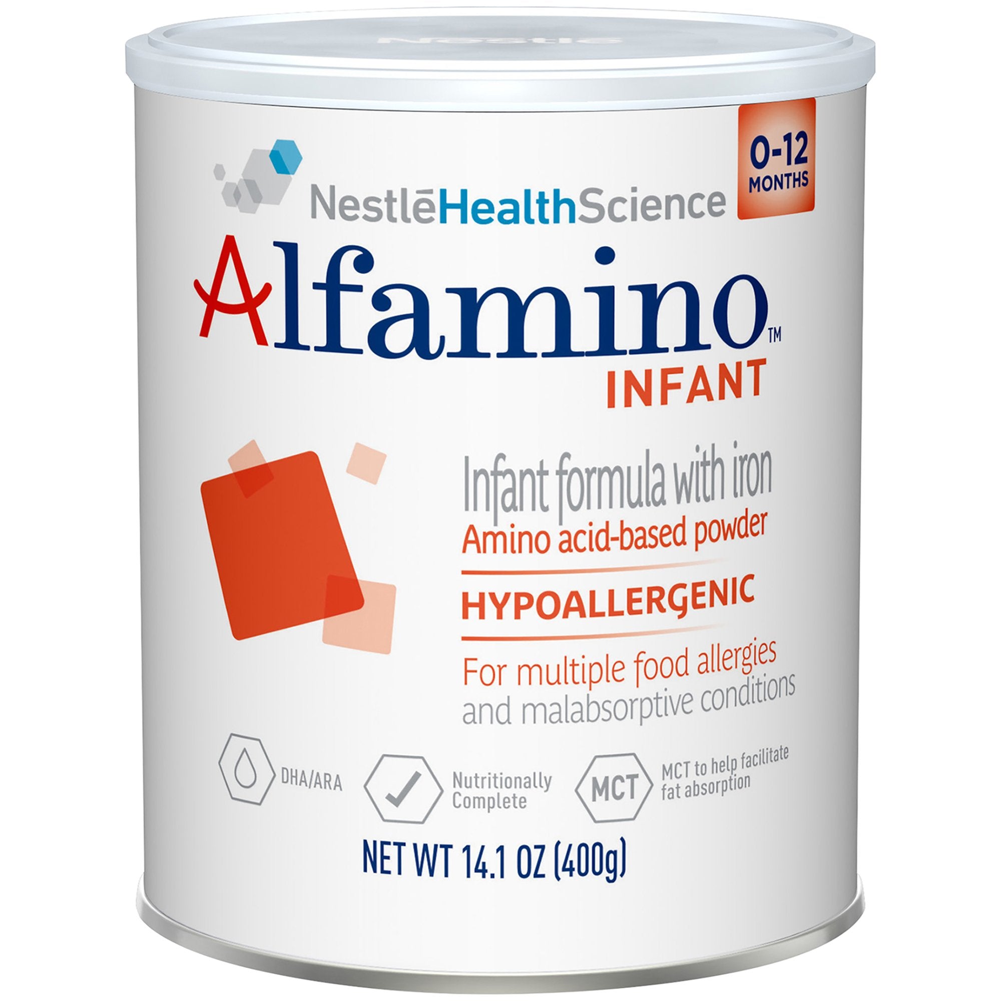 Nestle Healthcare Nutrition - Infant Formula Alfamino® Unflavored 14.1 oz. Can Powder Amino Acid Food Allergies [6/CS]