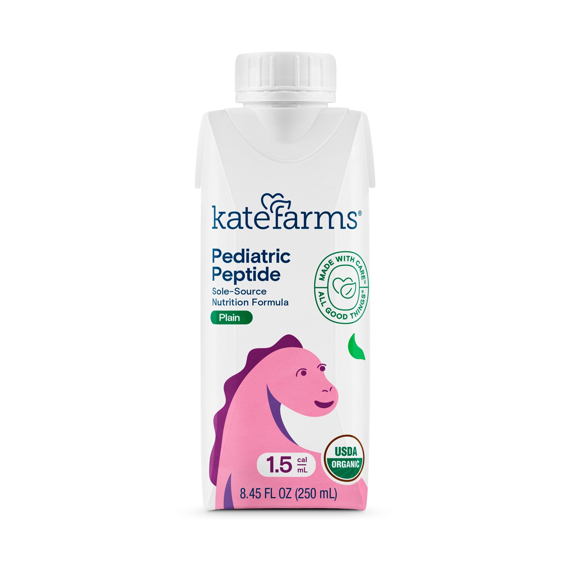 Kate Farms - Pediatric Oral Supplement Kate Farms Pediatric Peptide 1.5 Plain Flavor 8.45 oz. Carton Liquid Organic Hydrolyzed Pea Protein [12/CS]