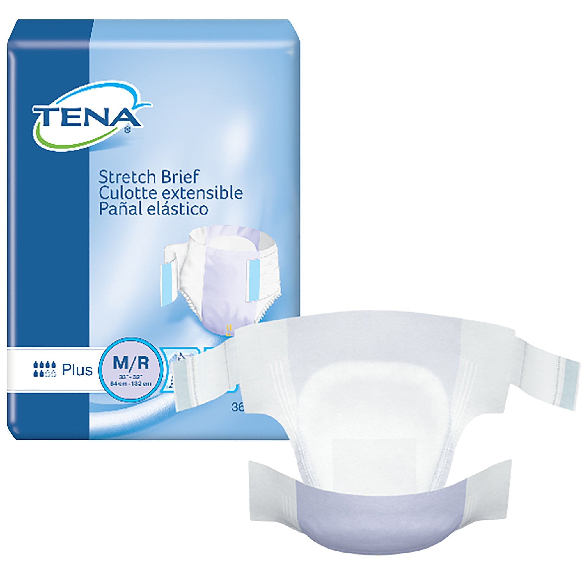 Essity HMS North America Inc - Unisex Adult Incontinence Brief TENA® Stretch™ Plus Medium Disposable Moderate Absorbency [72/CS]