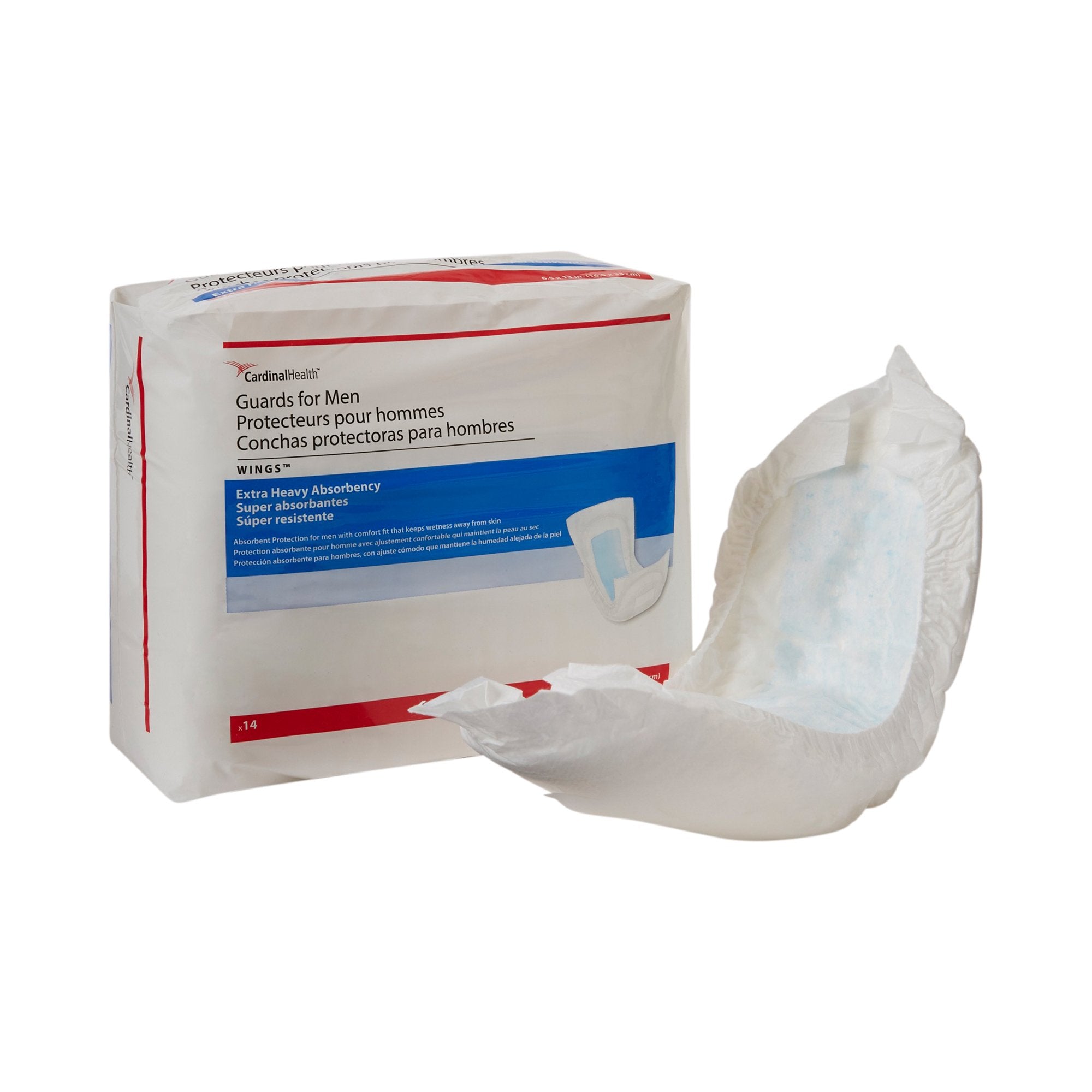 Cardinal - Bladder Control Pad Sure Care™ 6-1/2 X 13 Inch Heavy Absorbency Polymer Core One Size Fits Most [84/CS]