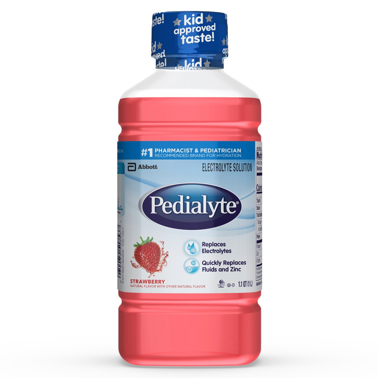 Abbott Nutrition - Oral Electrolyte Solution Pedialyte® Classic Strawberry Flavor 33.8 oz. Electrolyte [8/CS]