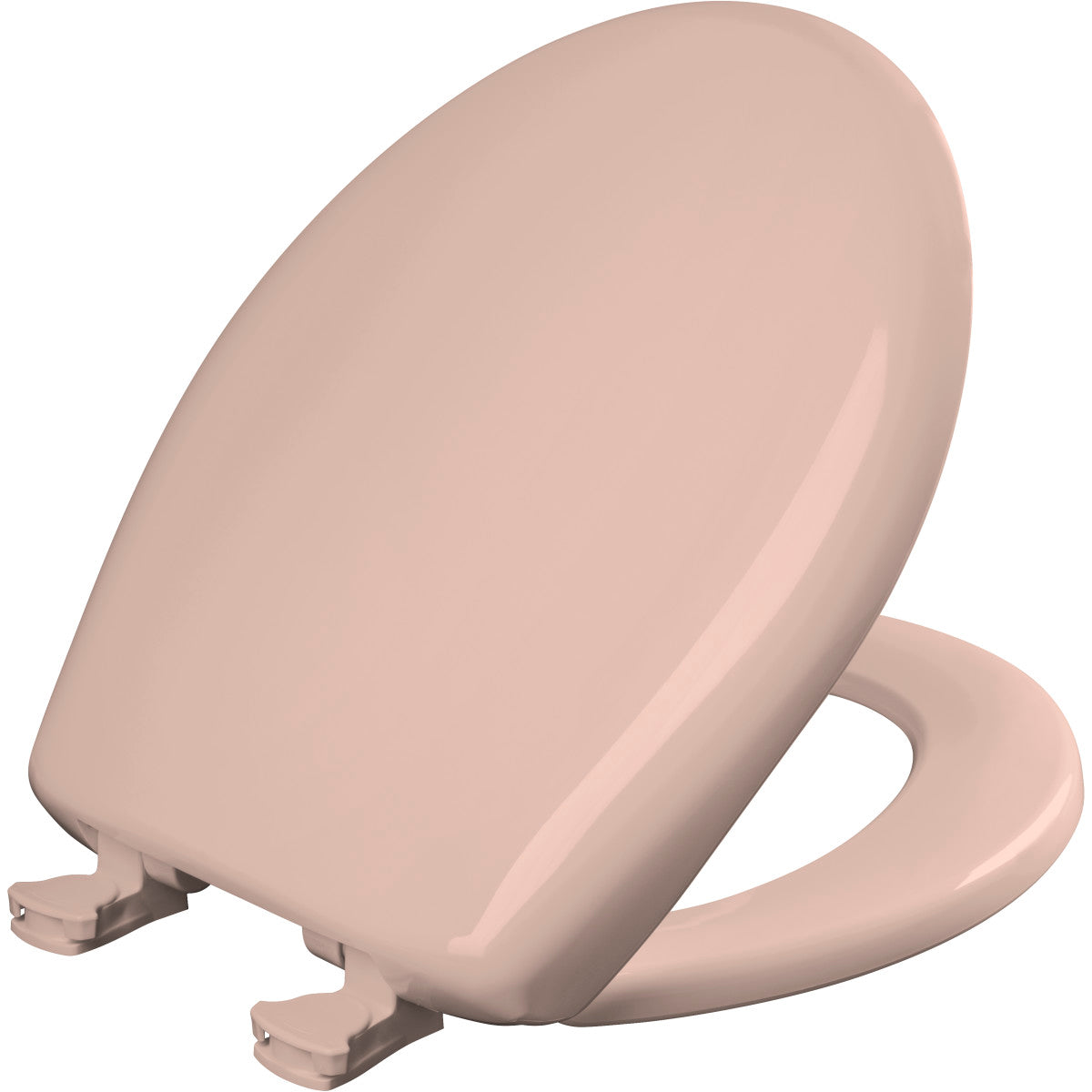 Bemis Round Plastic Toilet Seat in Venetian Pink with STA-TITE® Seat Fastening System, Easy•Clean® and  Whisper•Close® Hinge