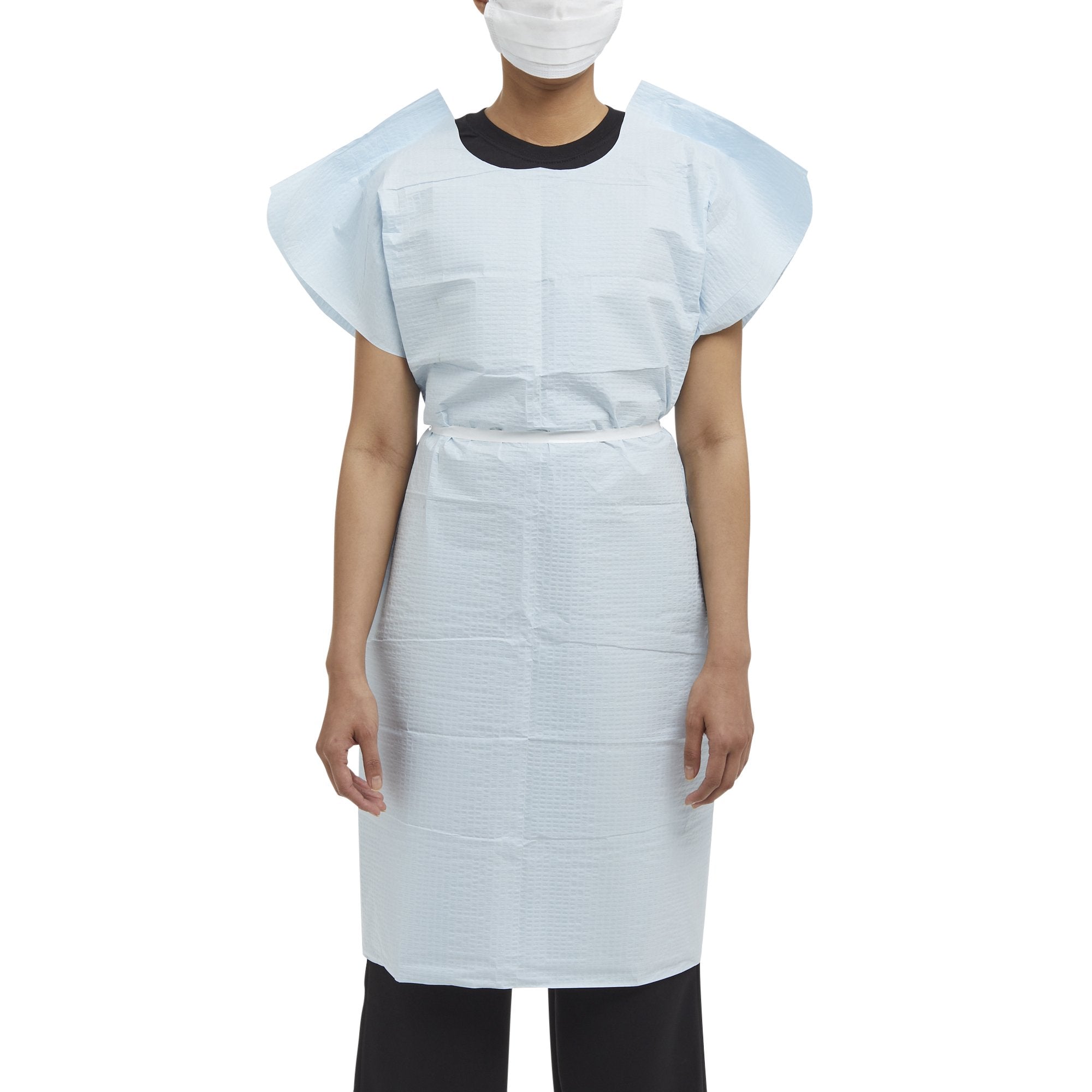 Graham Medical Products - Patient Exam Gown Medium / Large Blue Disposable [50/CS] (171393_CS)