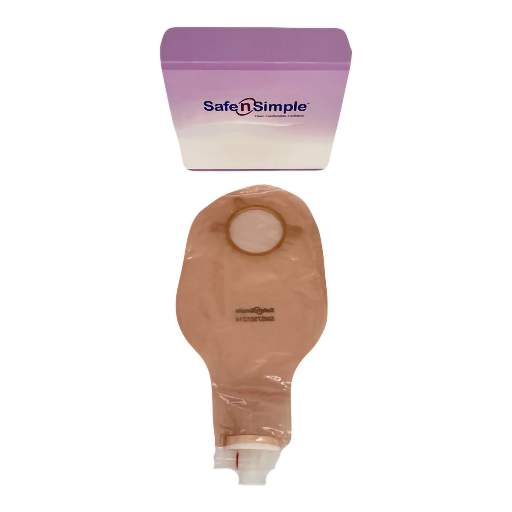 Safe N Simple - Urostomy Pouch Safe n' Simple Two-Piece System 9 Inch Length Without Barrier Drainable [80/CS] (1242519_CS)