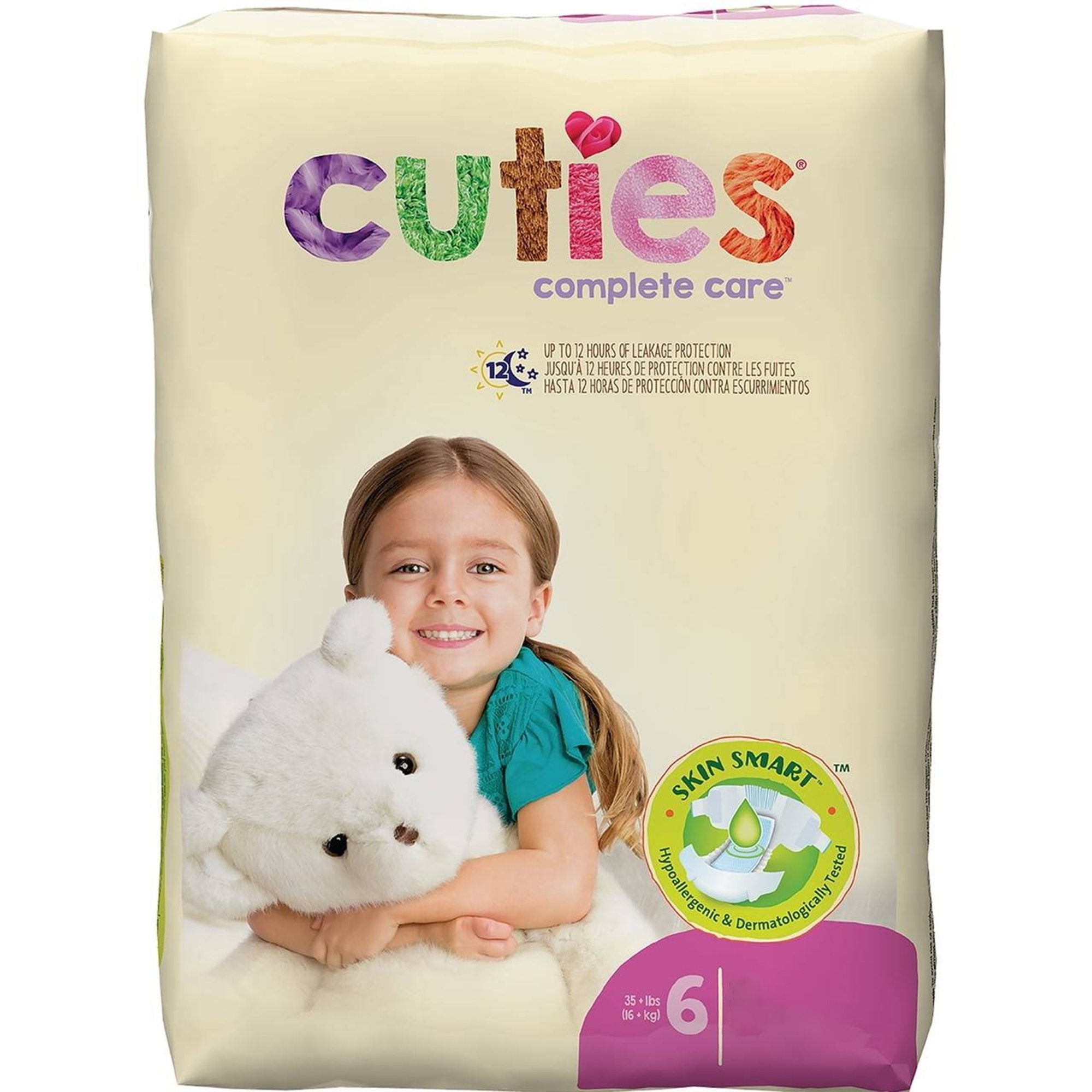 First Quality - Unisex Baby Diaper Cuties® Complete Care Size 6 Disposable Heavy Absorbency [200/CS]