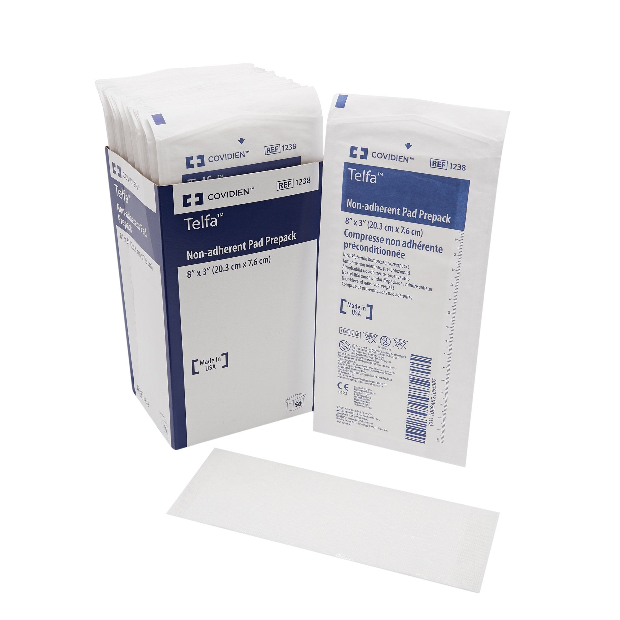 Cardinal - Non-Adherent Dressing Telfa™ Ouchless 3 X 8 Inch Sterile 50 per Pack [600/CS]