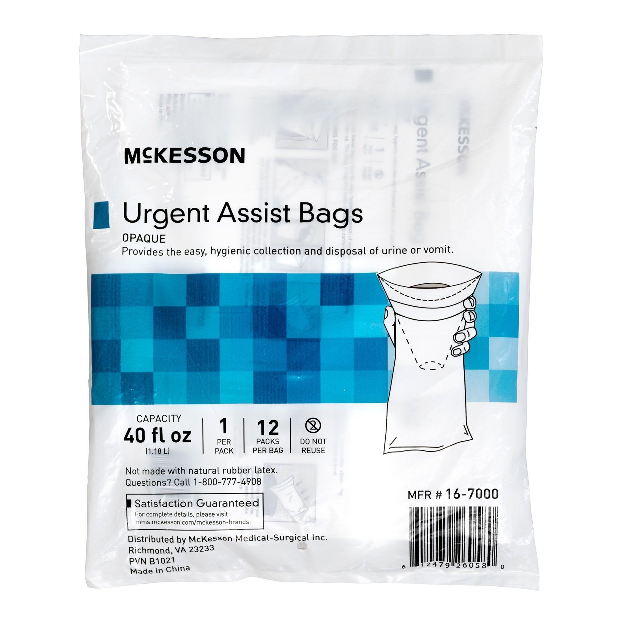 McKesson Brand - Emesis Bag McKesson 40 oz. White [240/CS] (1196425_CS)