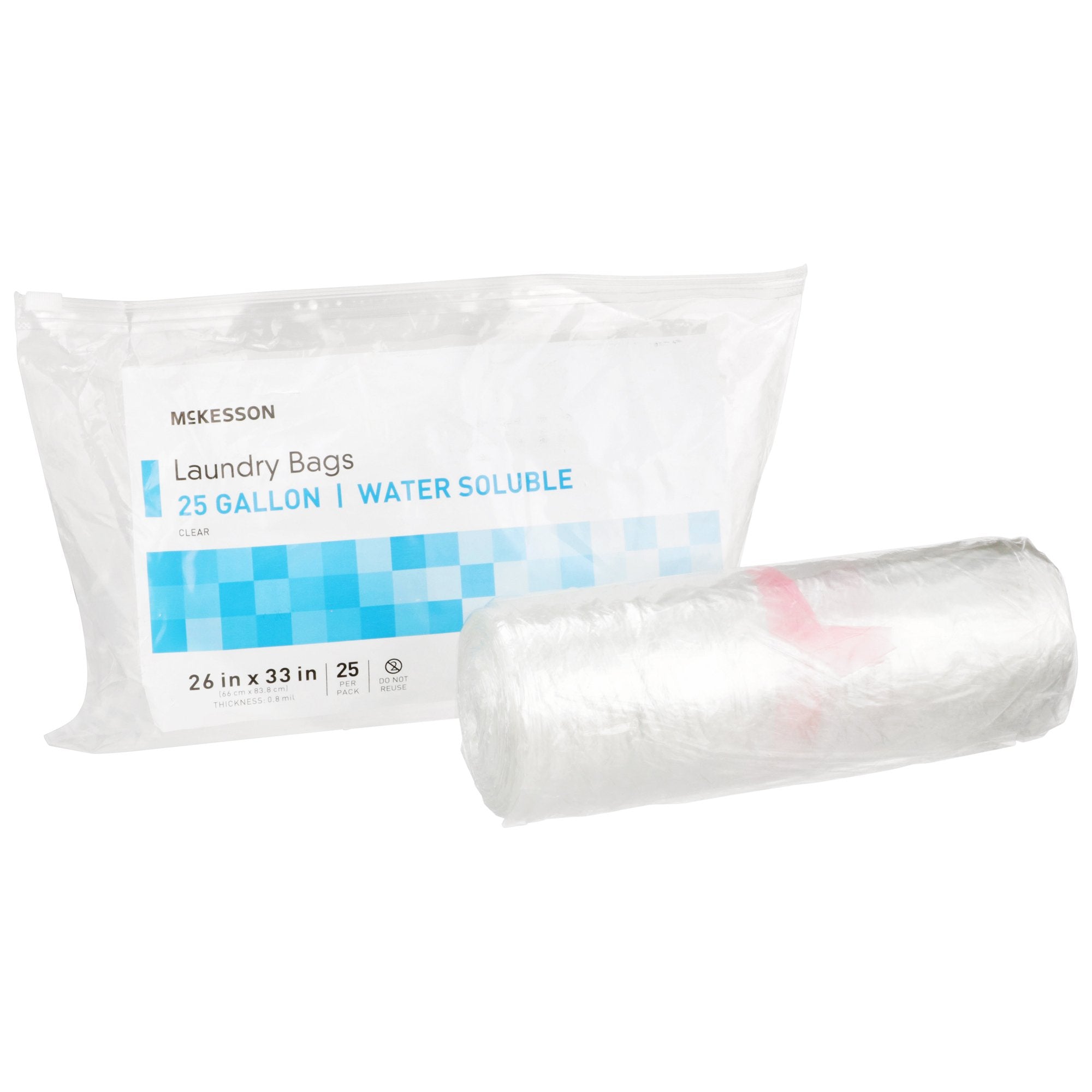 McKesson Brand - Laundry Bag McKesson Water Soluble 20 to 25 gal. Capacity 26 X 33 Inch [100/CS]