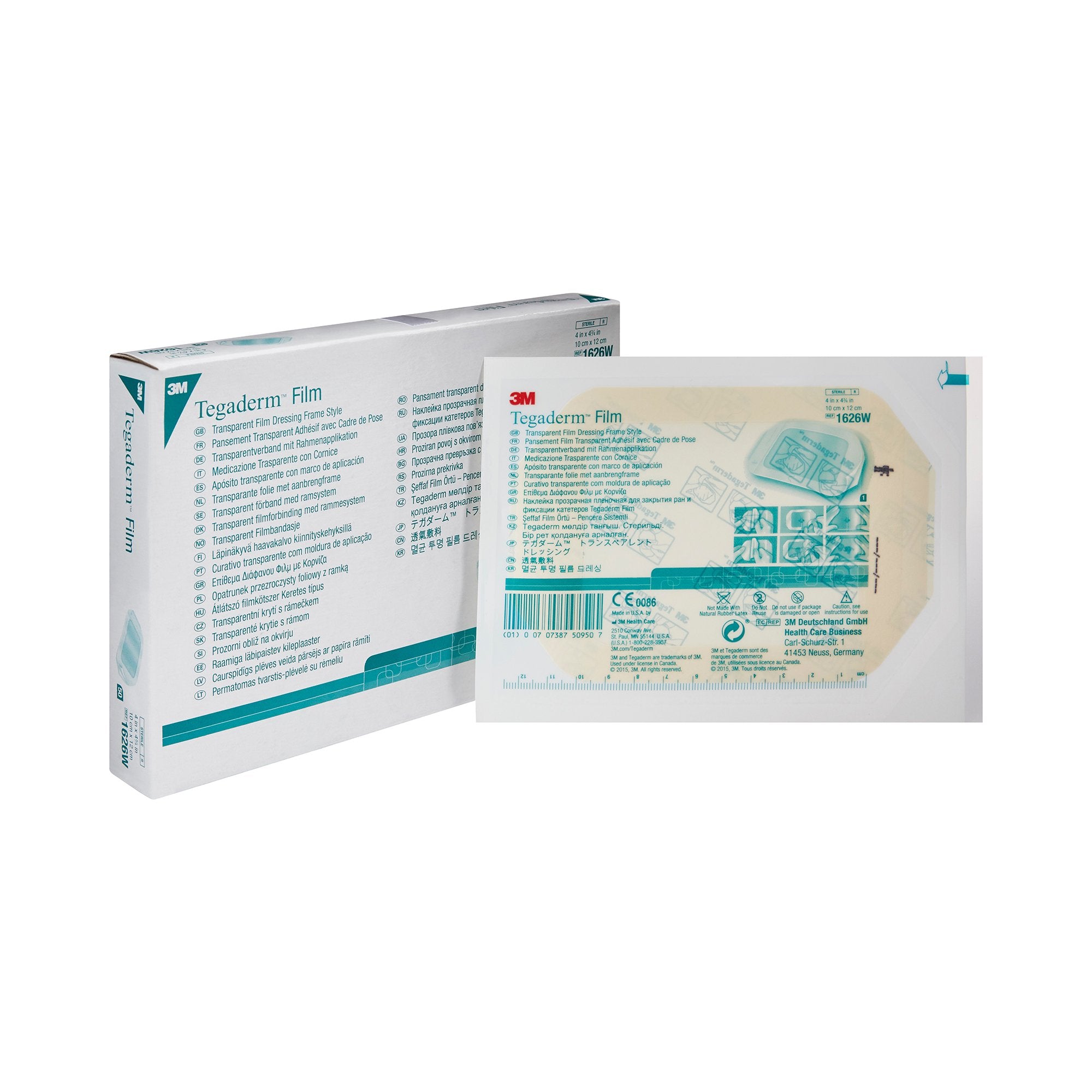 Solventum Corporation - Transparent Film Dressing 3M™ Tegaderm™ 4 X 4-3/4 Inch Frame Style Delivery Rectangle Sterile [200/CS] (121652_CS)