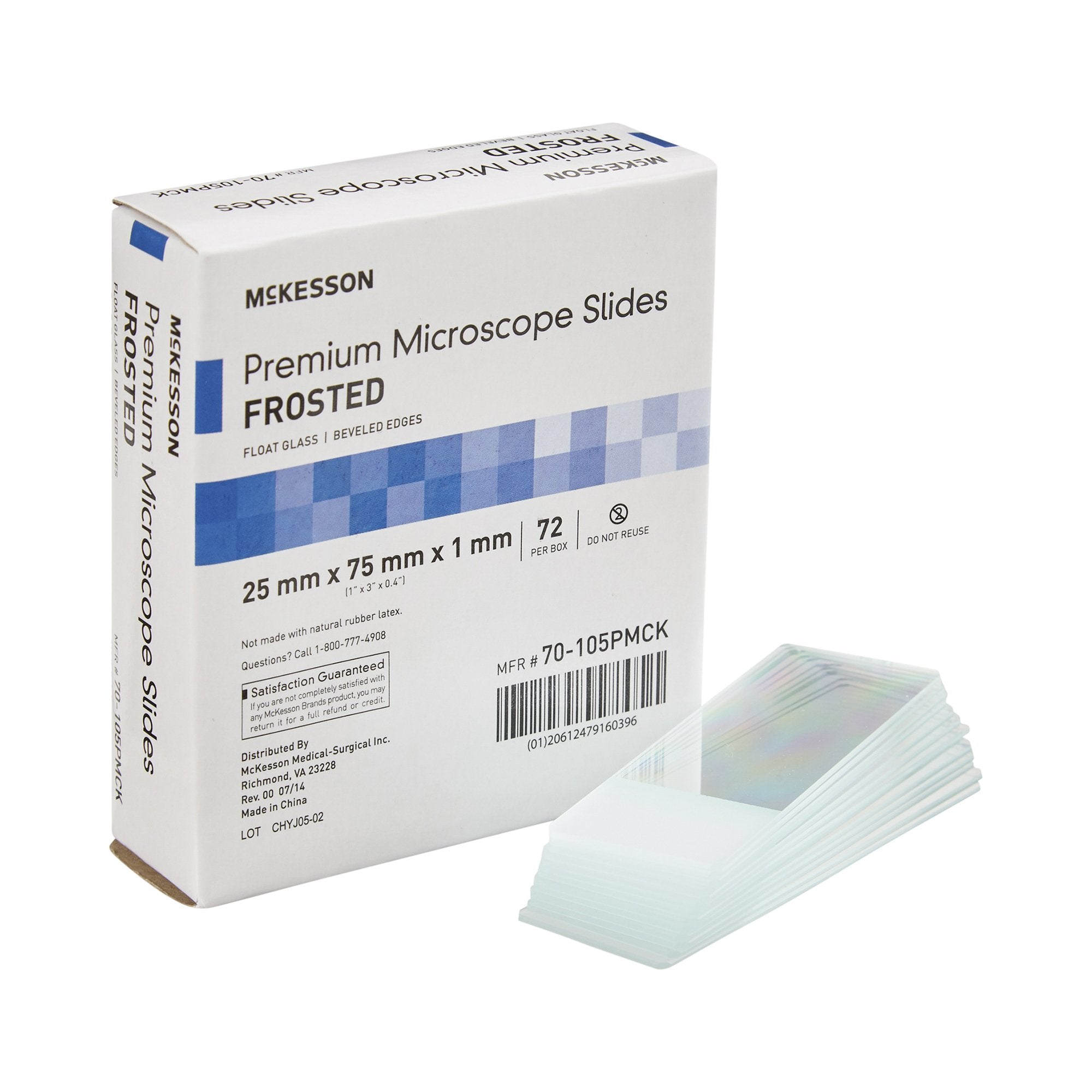 McKesson Brand - Microscope Slide McKesson 25 X 75 X 1 mm Frosted End [1440/CS]